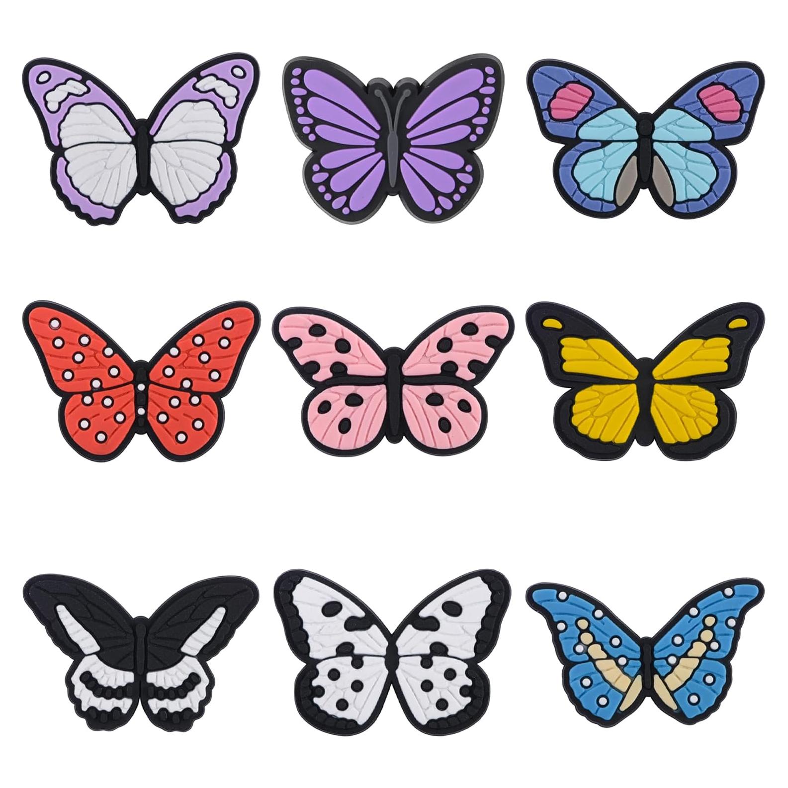 Encantos para Zapatos 10pcs Mariposa PVC Decorativos