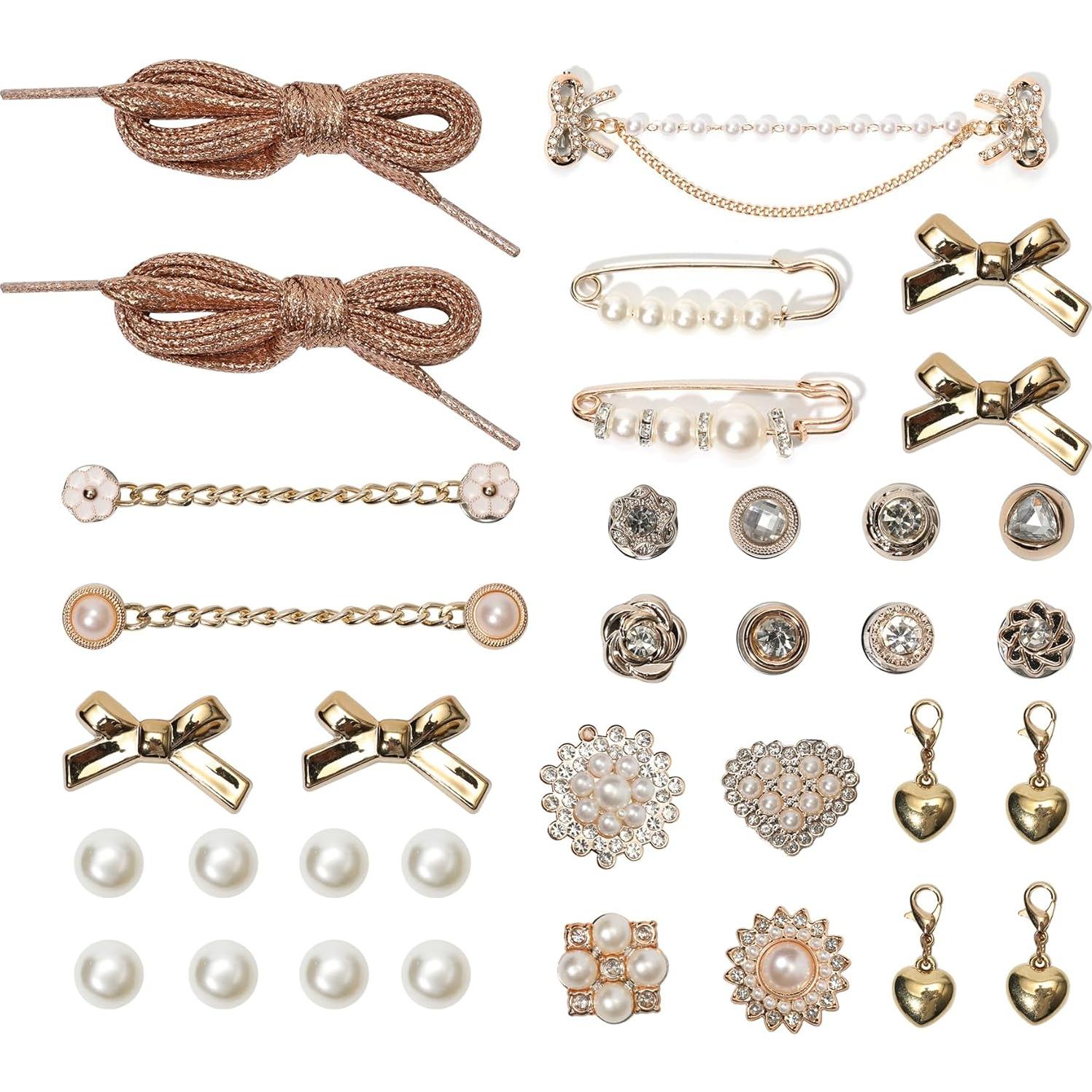 Kit de Encantos para Zapatillas Niñas 34 Piezas - DIY