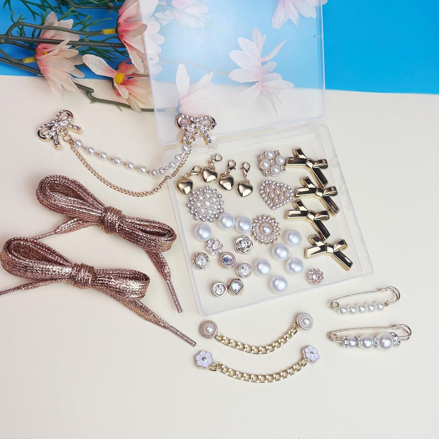 Kit de Encantos para Zapatillas Niñas 34 Piezas - DIY