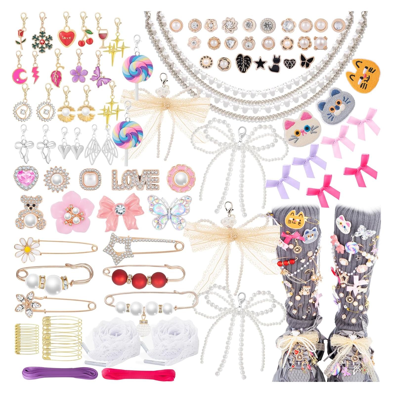 Kit de Encantos para Zapatos HUISUYTON 104 Pcs Accesorios
