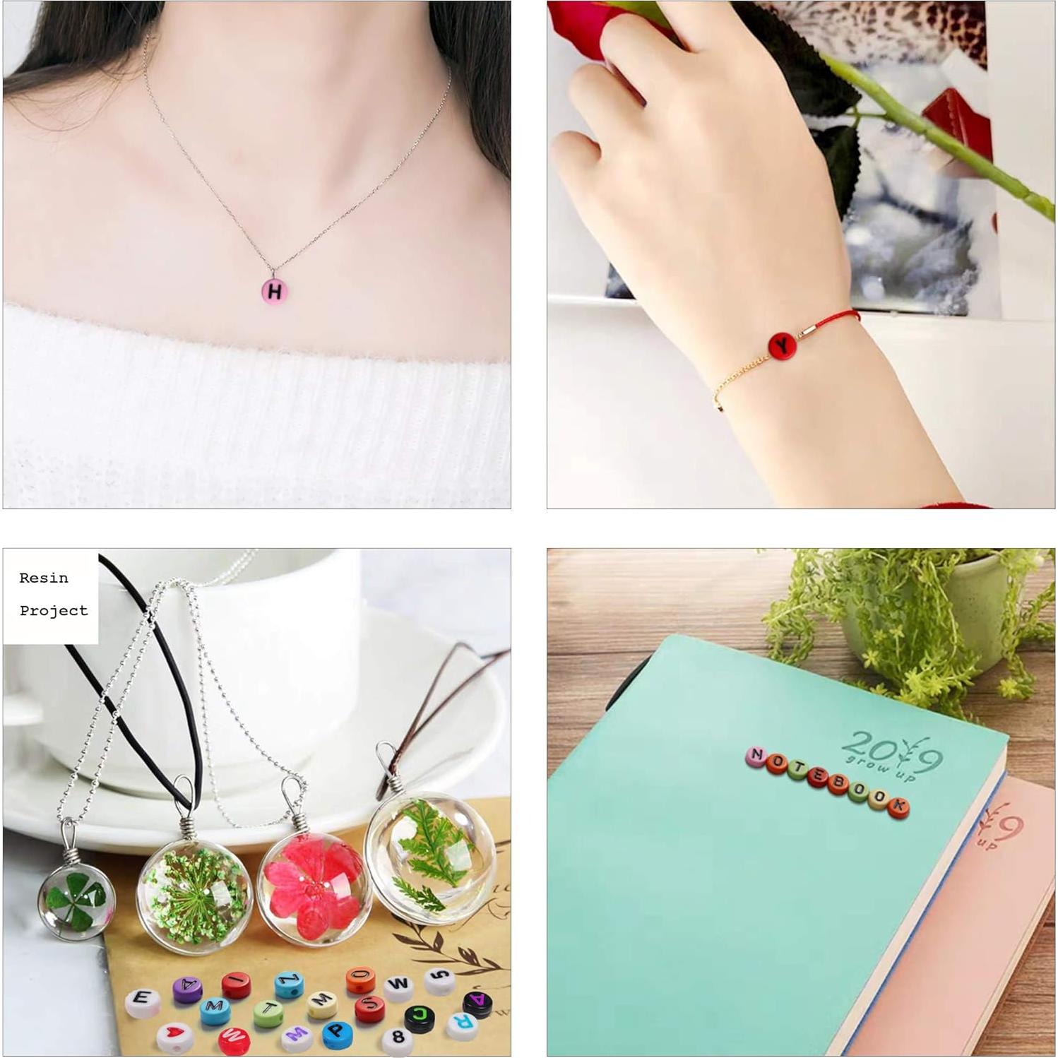 1900 Perlas Acrílicas Letras y Números DECYOOL para DIY