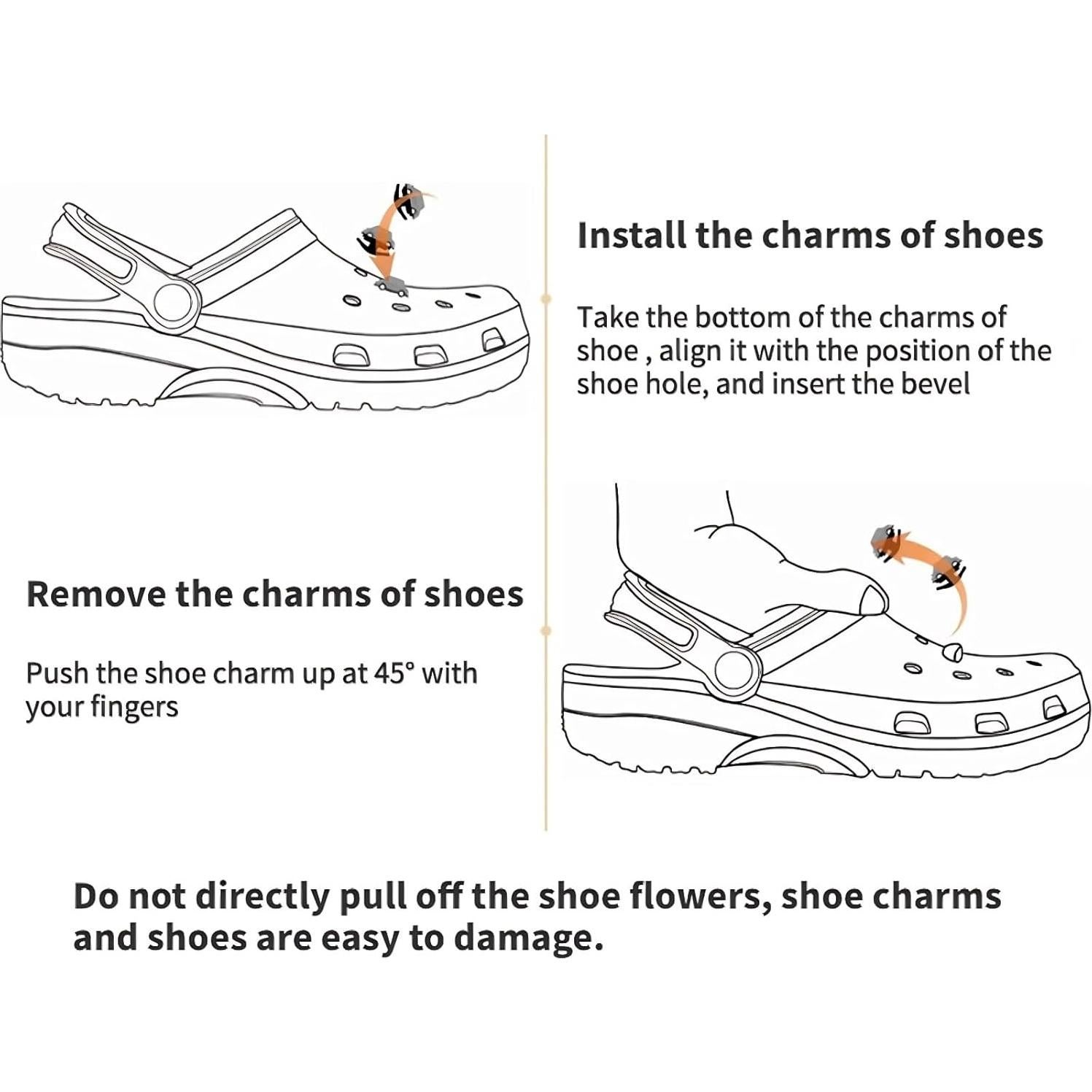 100 Encantos para Zapatos Multicolor - Decoración Creativa