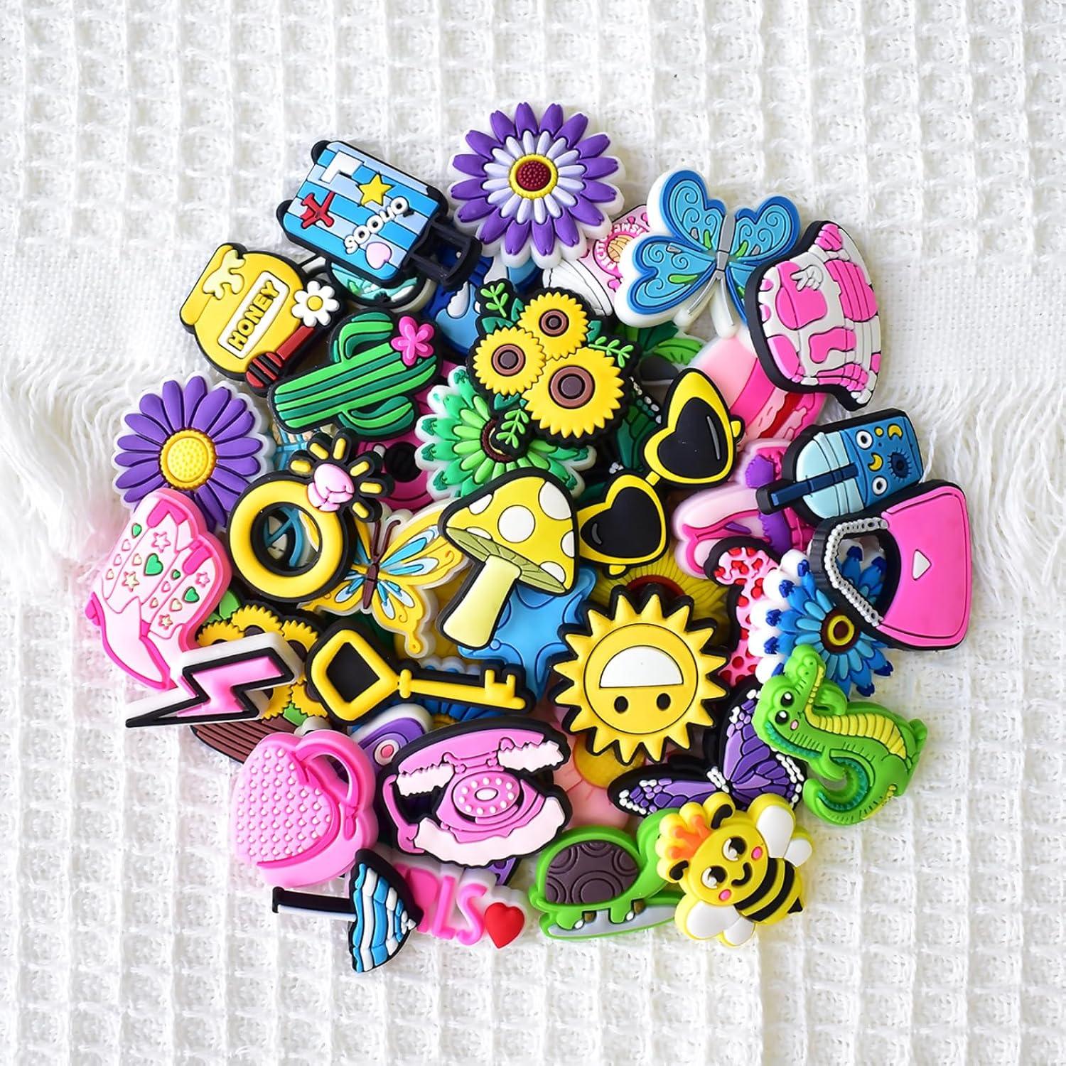 100 Encantos para Zapatos Multicolor - Decoración Creativa