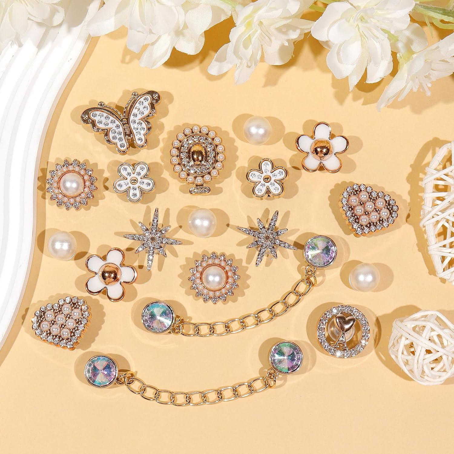 20 Accesorios Brillantes para Zapatos WAQYGZO - Cadenas y Encantos