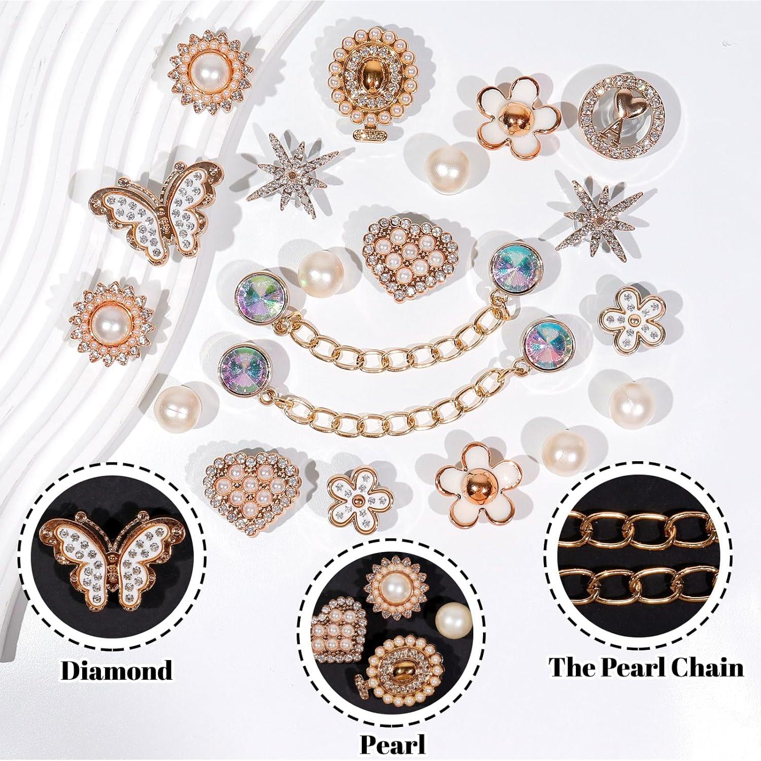 20 Accesorios Brillantes para Zapatos WAQYGZO - Cadenas y Encantos