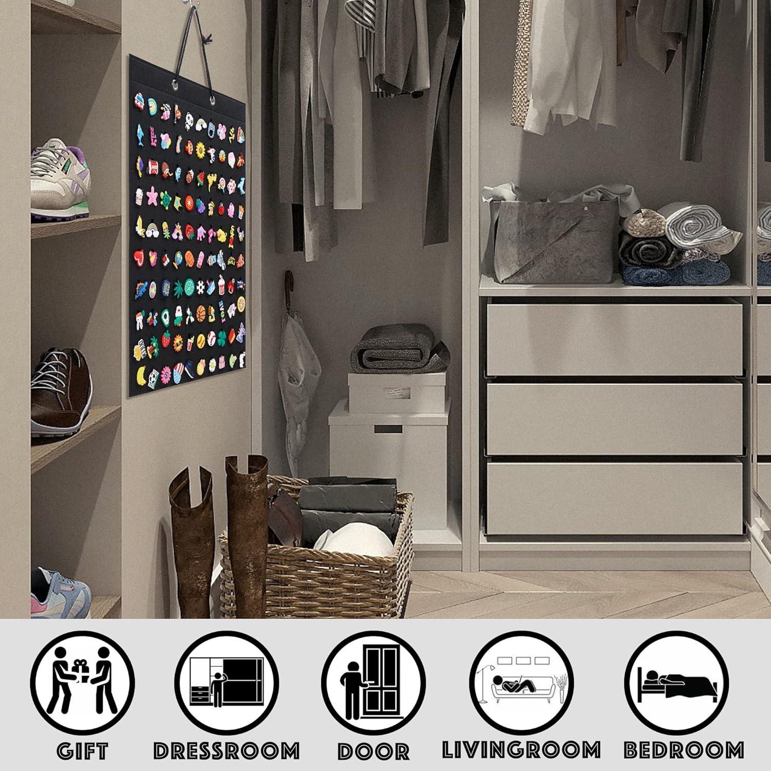 Organizador de Charms para Zapatos HUHYNN - Soporte Pared 100 Agujeros