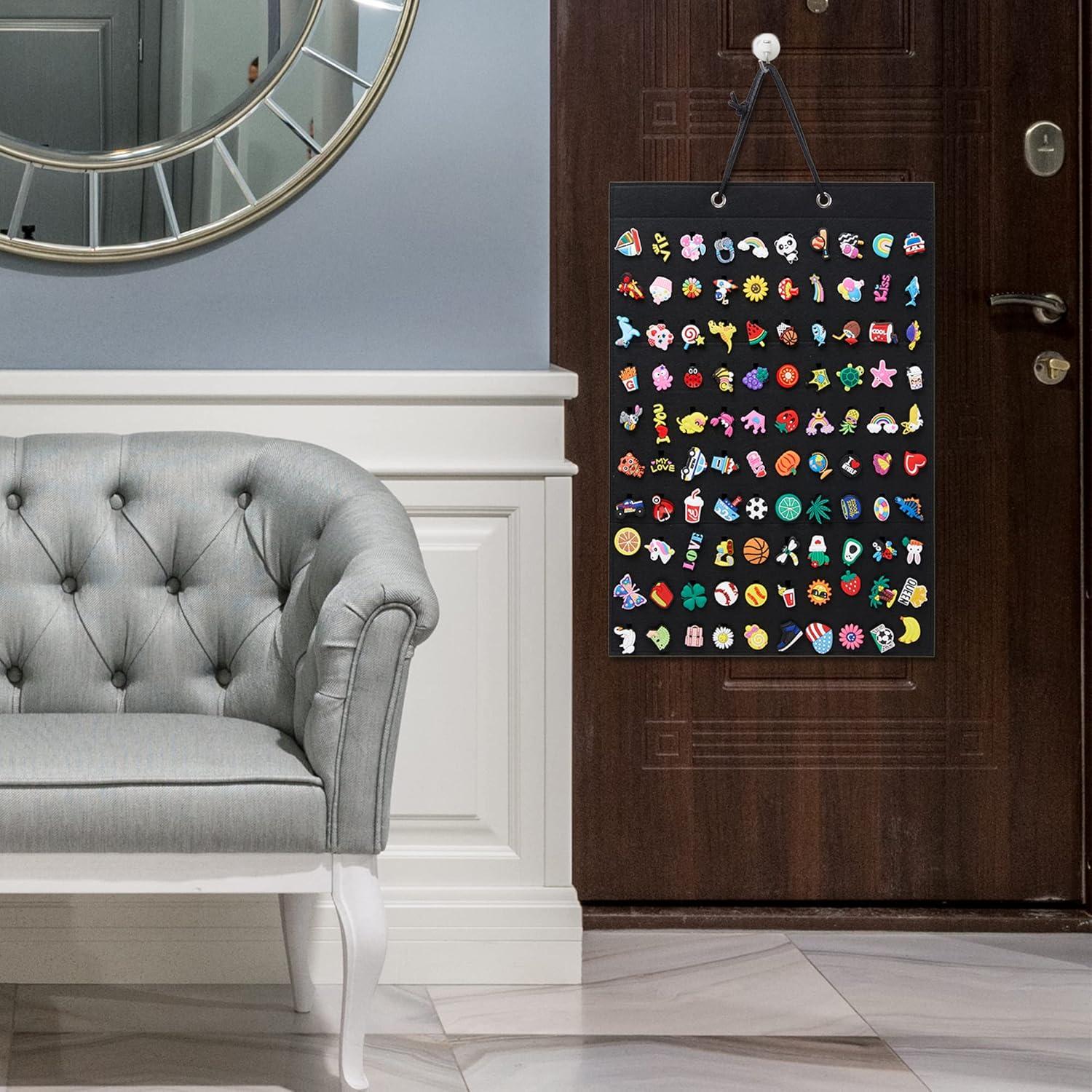 Organizador de Charms para Zapatos HUHYNN - Soporte Pared 100 Agujeros