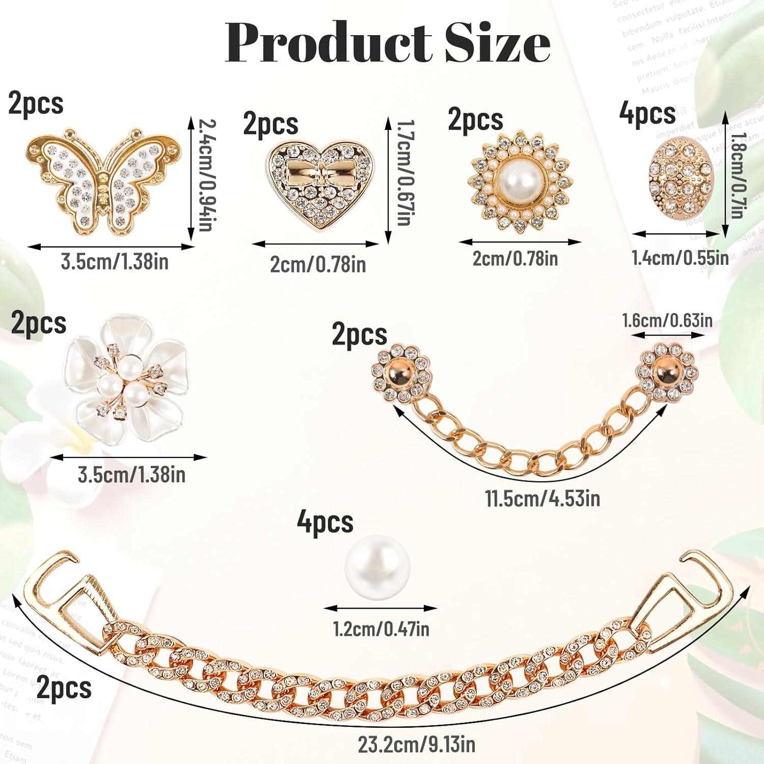 20 Piezas Encantos de Zapatos Brillantes Dorados Joyería