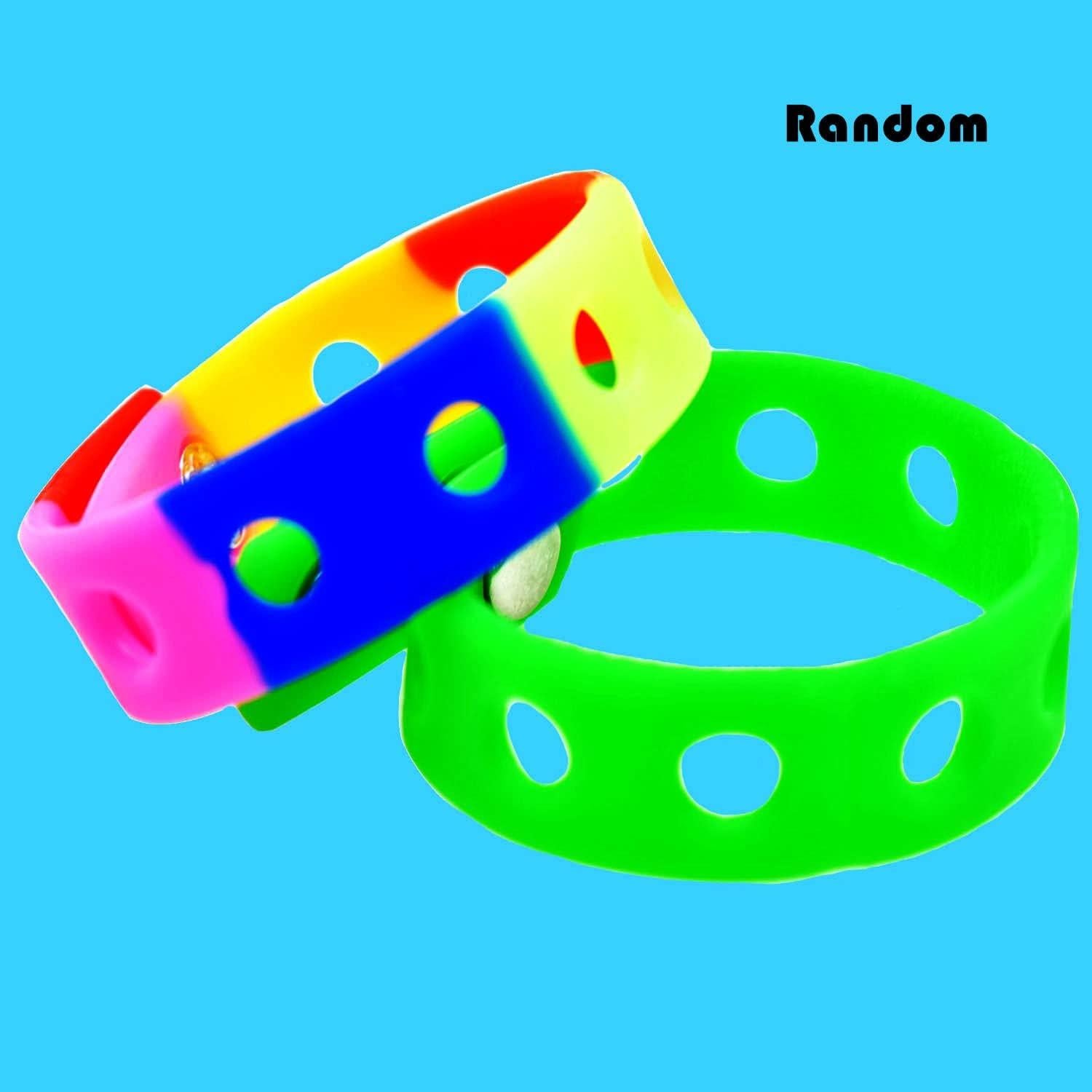 Pulseras de Silicona Ajustables Papacharms 10PCS 17.78cm Colores Aleatorios