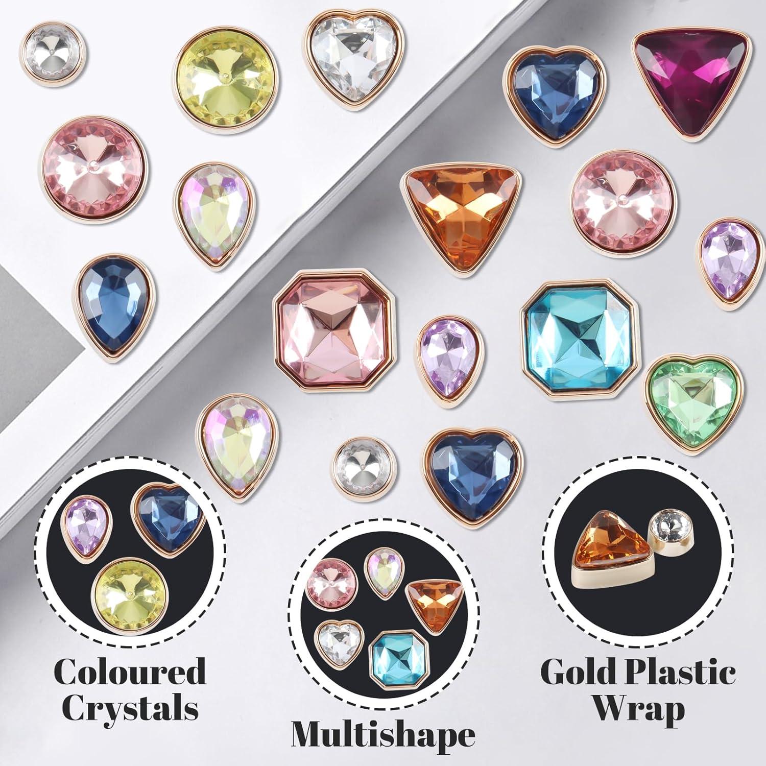 26 Piezas de Charms Brillantes para Zapatos WYVAS