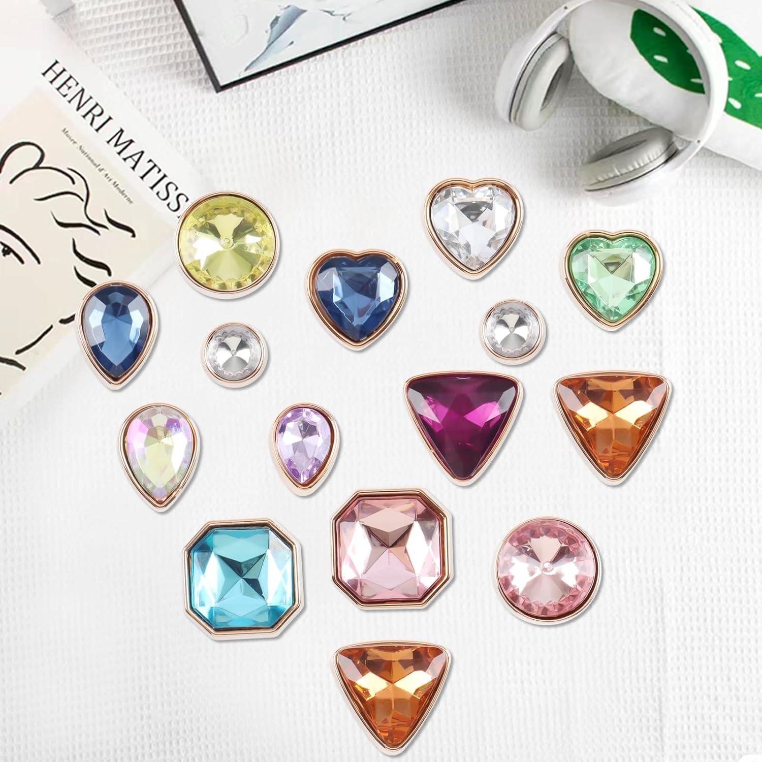 26 Piezas de Charms Brillantes para Zapatos WYVAS