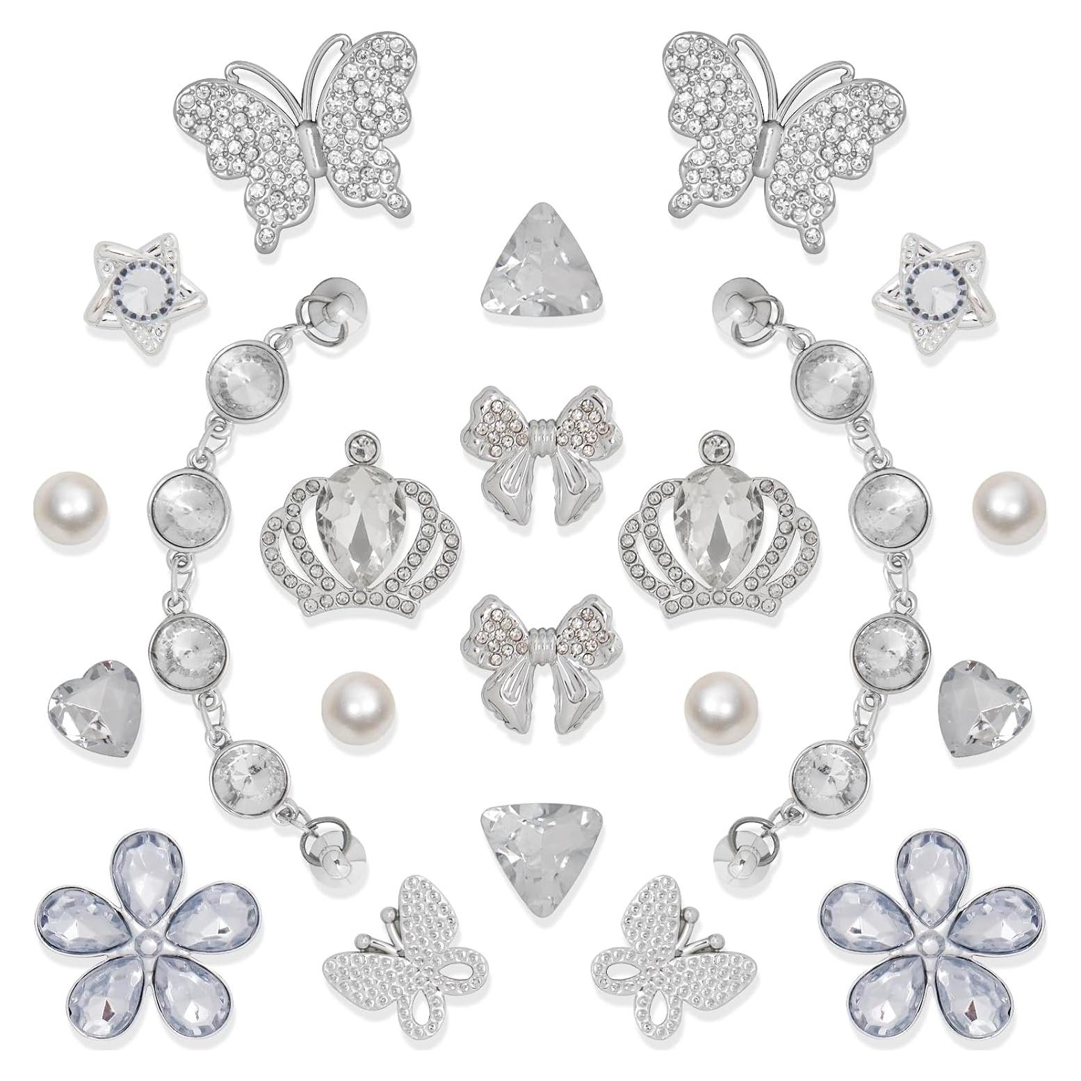 22 Piezas Accesorios para Zapatos WAQYGZO Charms Brillantes