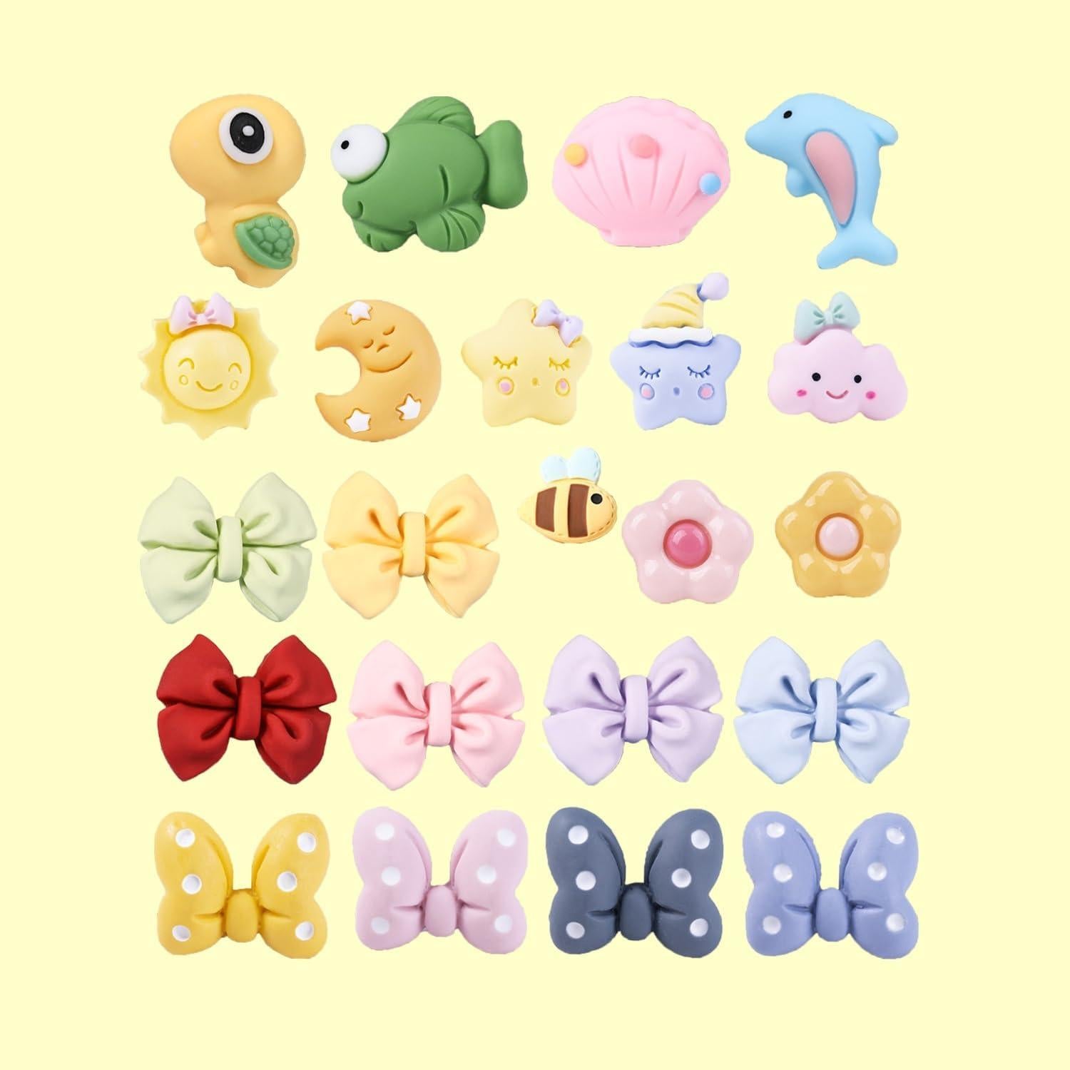 Encantos de Café con Flores de Mariposa 21 Piezas DIY