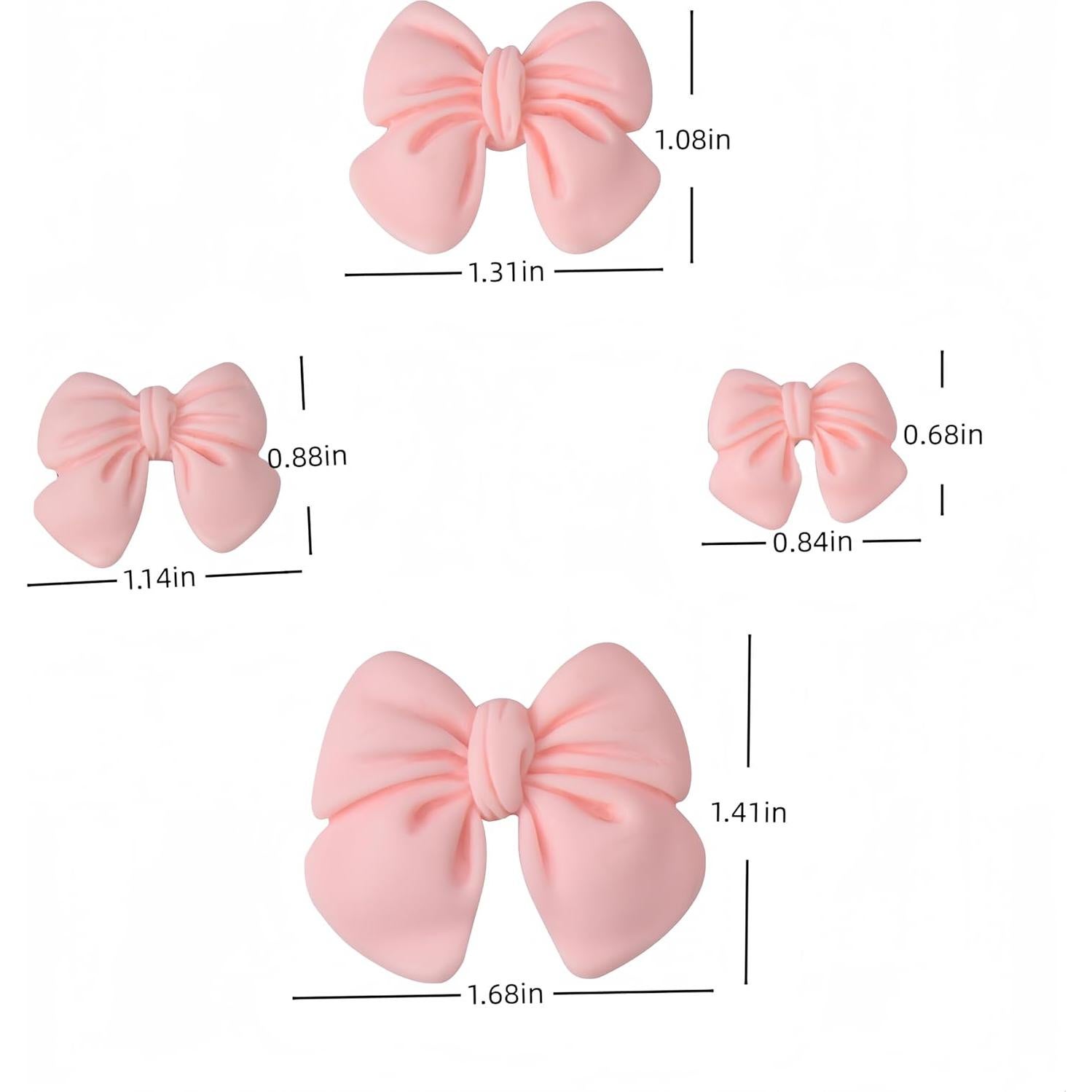 Encantos de Zapatos Rosados para Niñas - 8 Piezas con Lazo