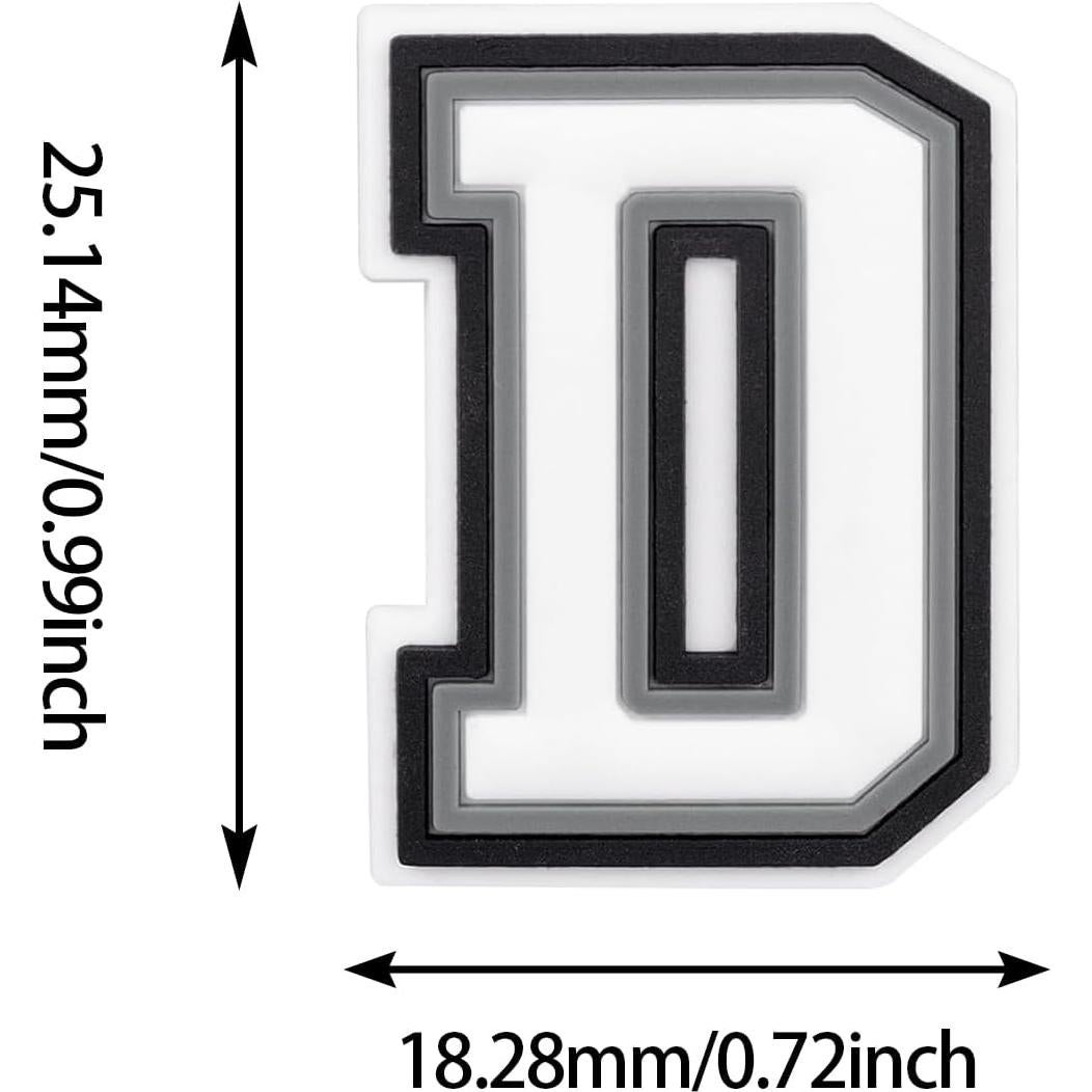 Encantos de Letra Individual Fannoday para Zapatos DIY