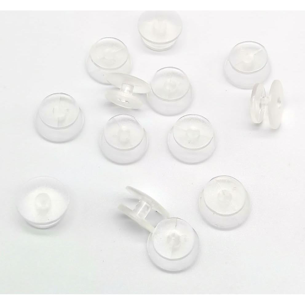 100 Botones de Plástico Transparentes Alamic 12x10mm DIY