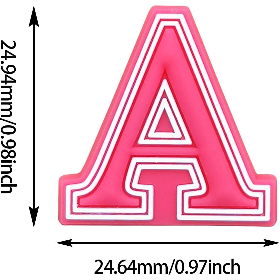 Encantos de Letras Personalizables Rosa Negro Blanco - Accesorios