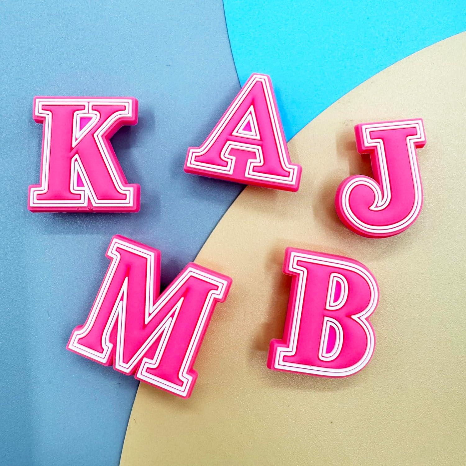 Encantos de Letras Personalizables Rosa Negro Blanco - Accesorios