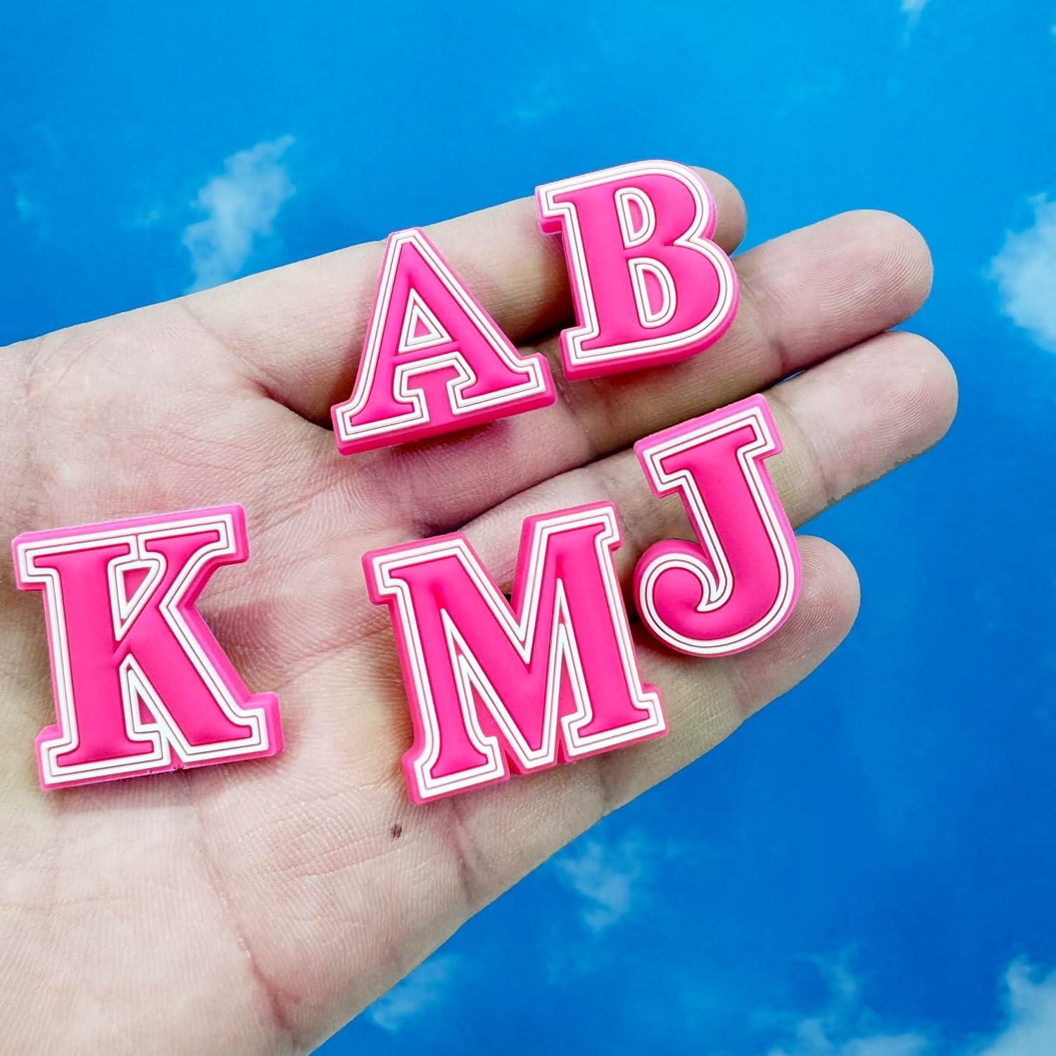 Encantos de Letras Personalizables Rosa Negro Blanco - Accesorios