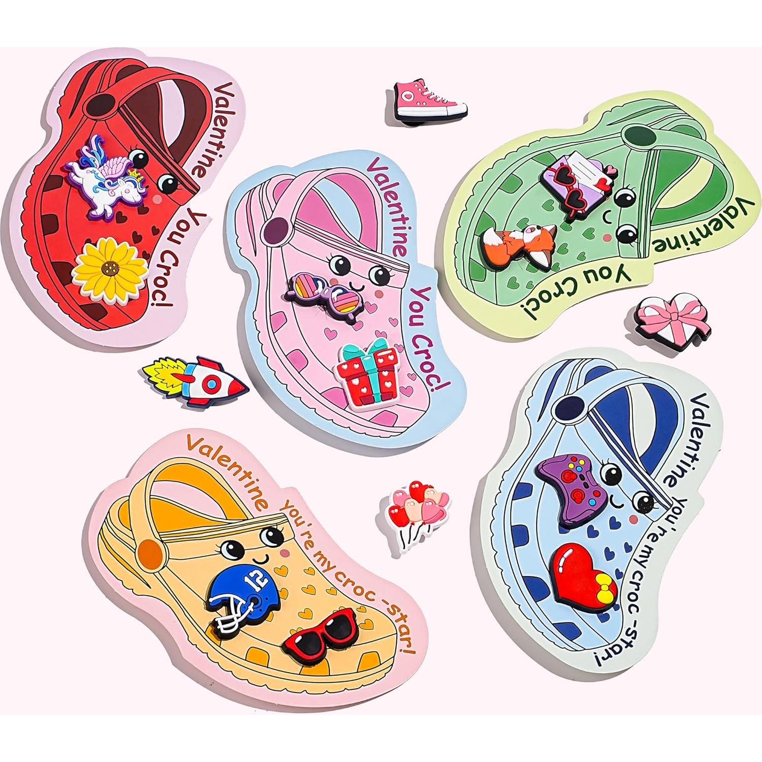 Tarjetas de San Valentín para Niños V'D - 30 Pcs con Adornos