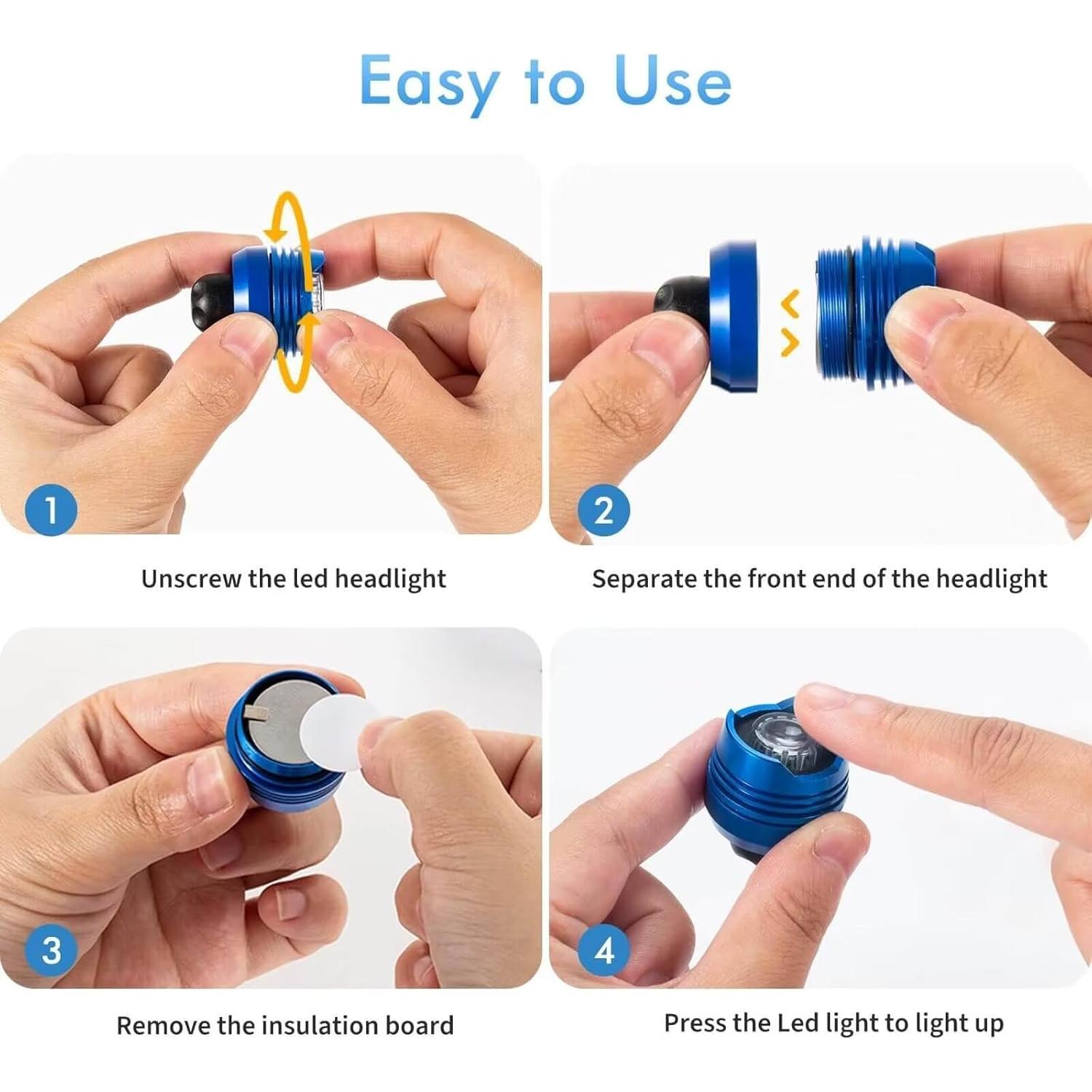 Luces para Zapatos Crocs Azul Brillantes y Resistentes IPX6