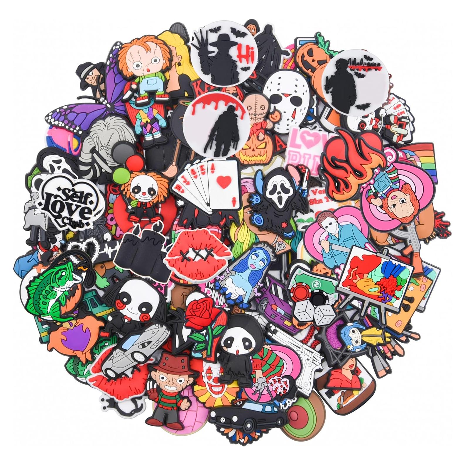 Charms de Zapatos QYSEOFON - Lote de 50 Piezas PVC