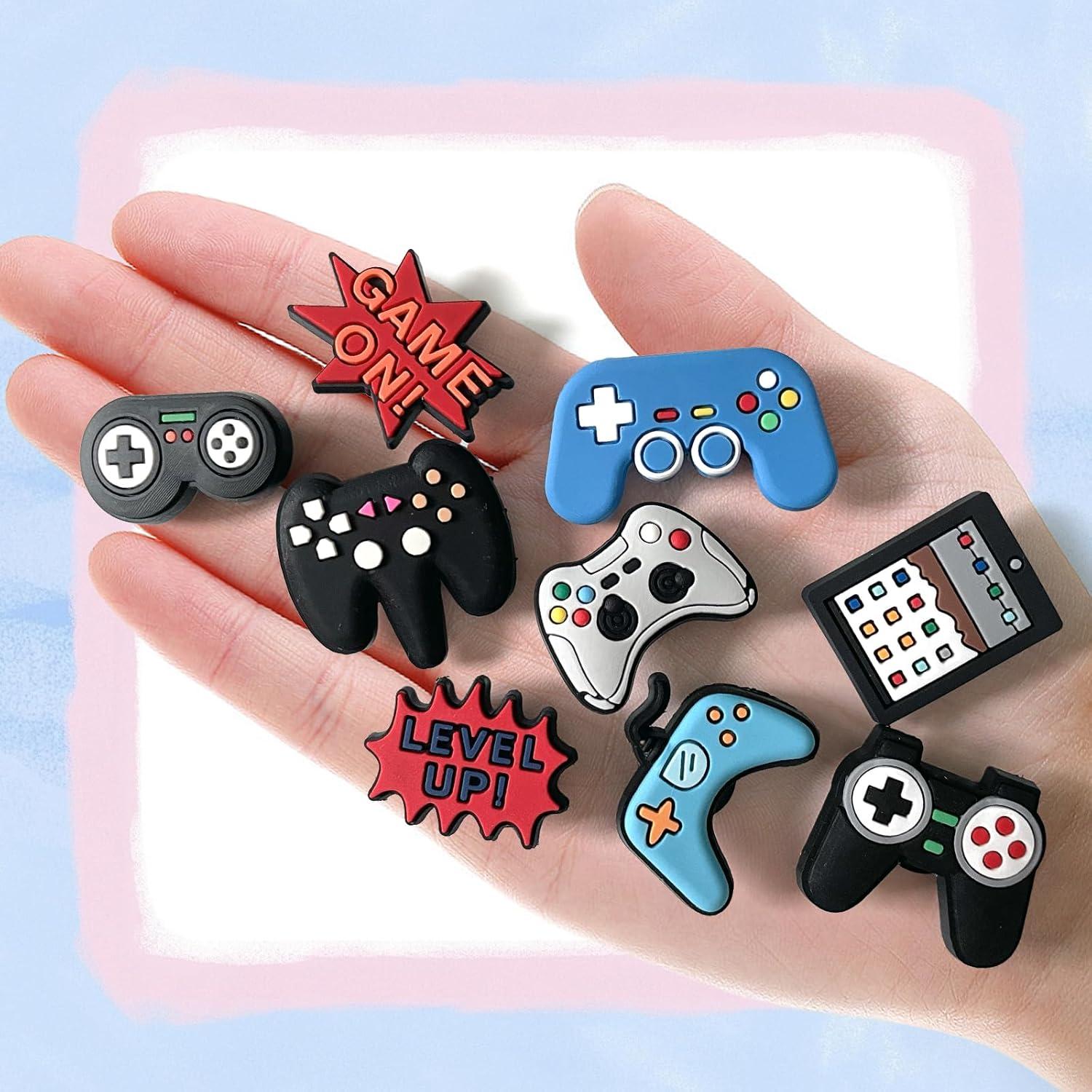 Gamed Shoe Charms for Croc Clogs Decoration, Play Game Shoe Decoration for Adults Teen