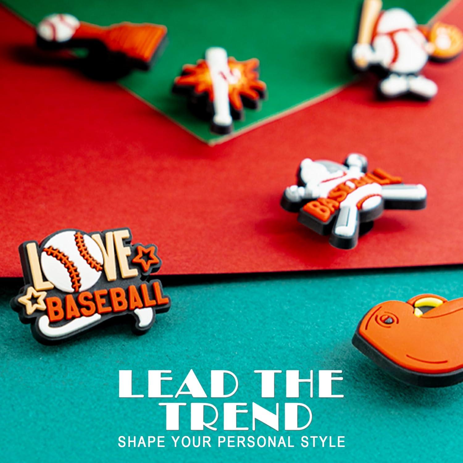 Accesorios para Zapatos Clog YLOKO 9 Pzs Deportes Béisbol