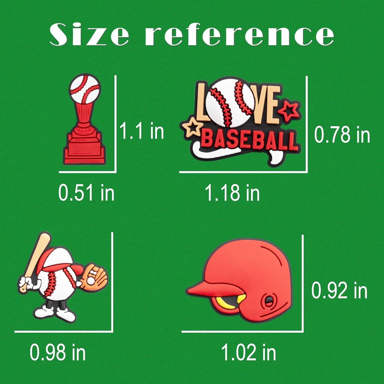 Accesorios para Zapatos Clog YLOKO 9 Pzs Deportes Béisbol