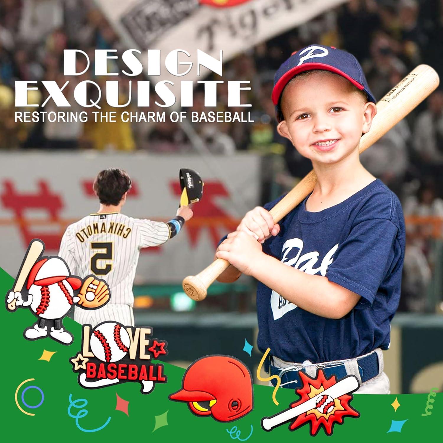 Accesorios para Zapatos Clog YLOKO 9 Pzs Deportes Béisbol