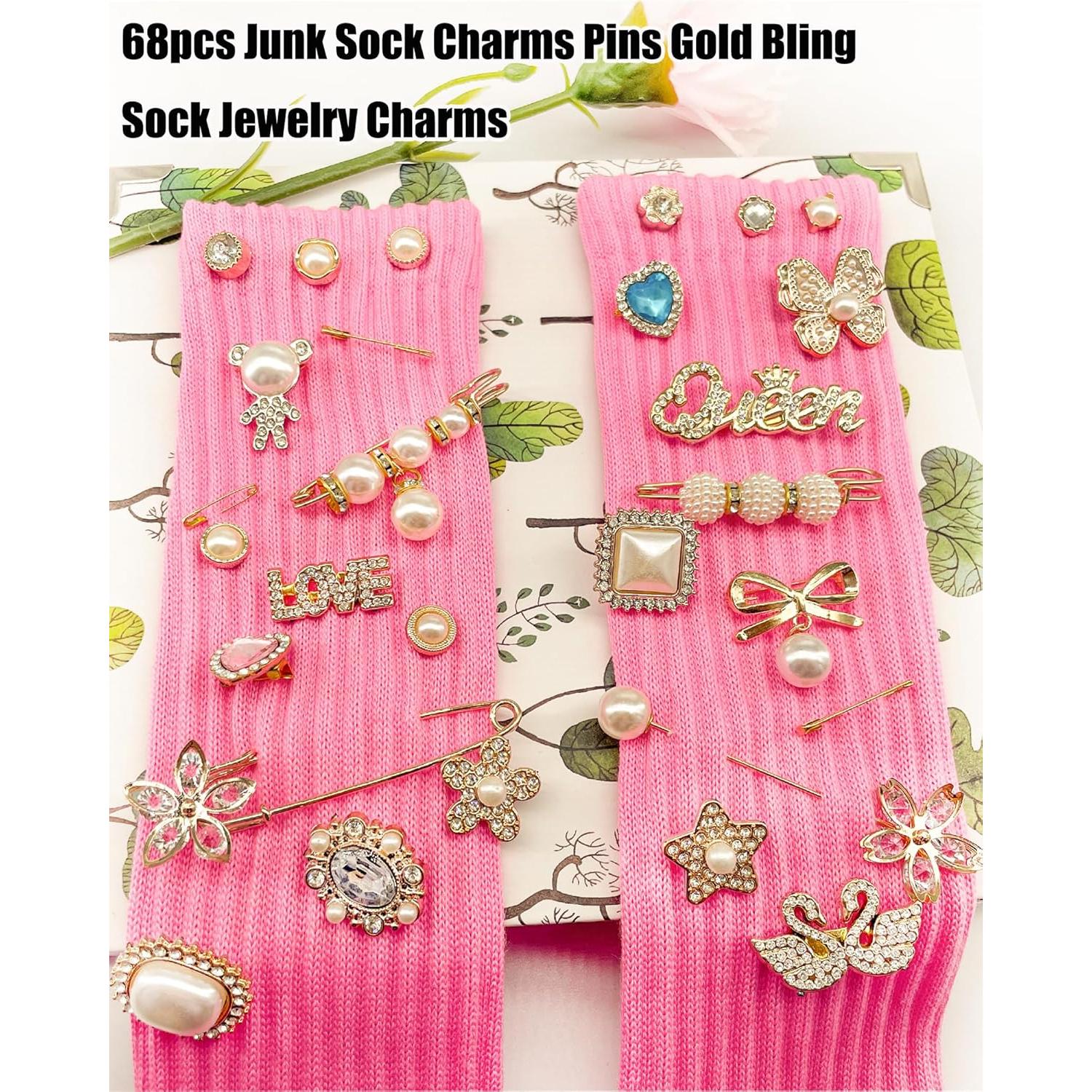 68 Charms para Calcetines y Zapatos - Decoración Brillante