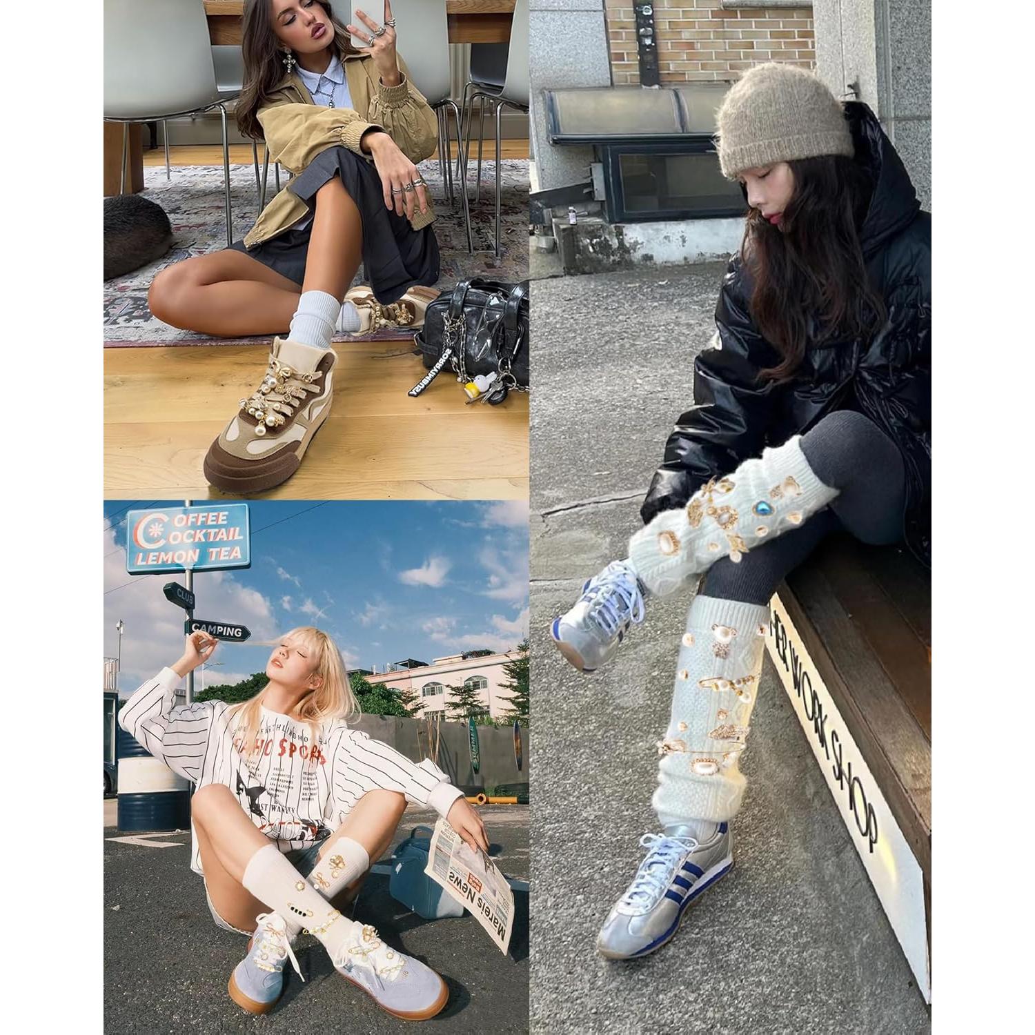 68 Charms para Calcetines y Zapatos - Decoración Brillante