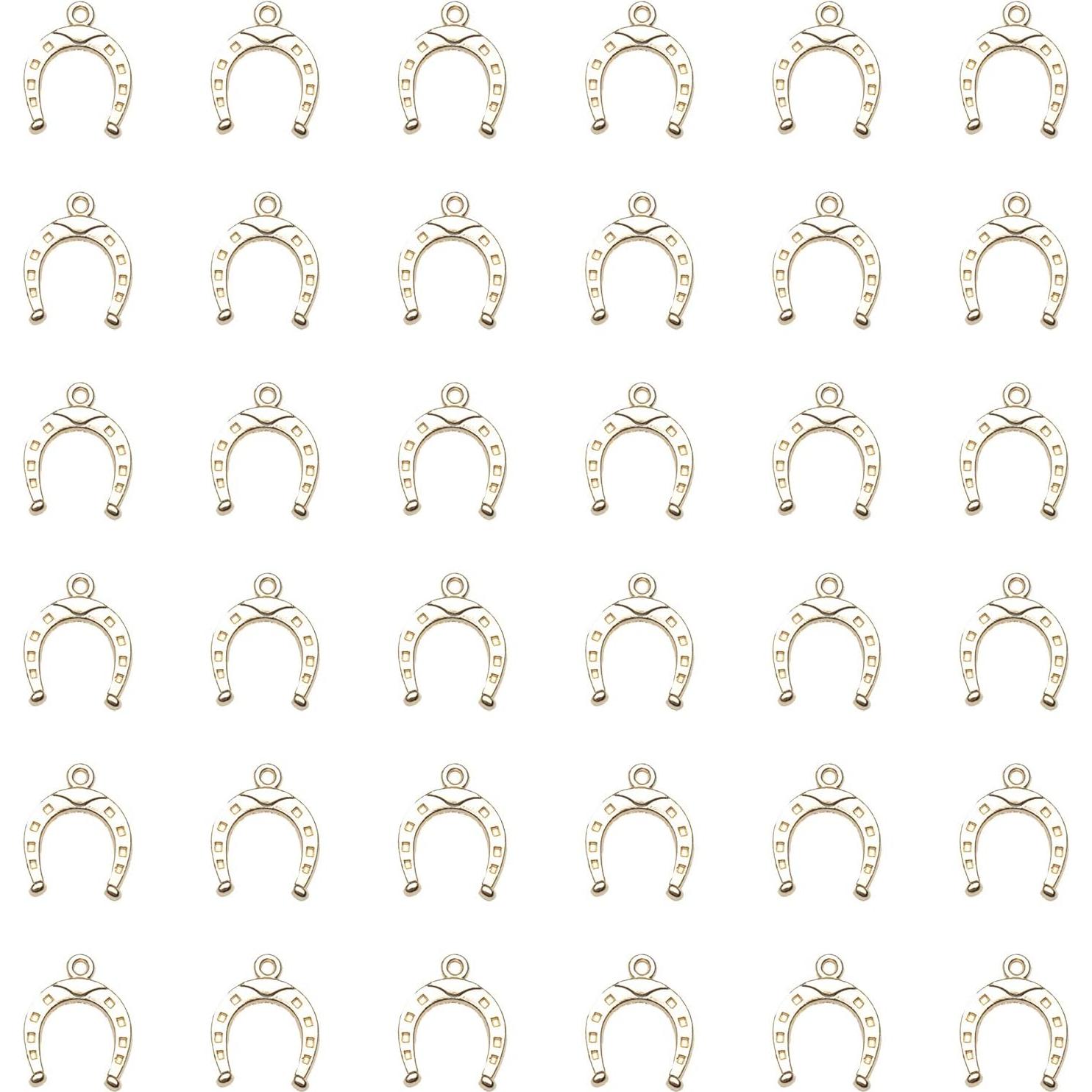 50 Charms de Herradura Metálicos Ruwado para Joyería DIY