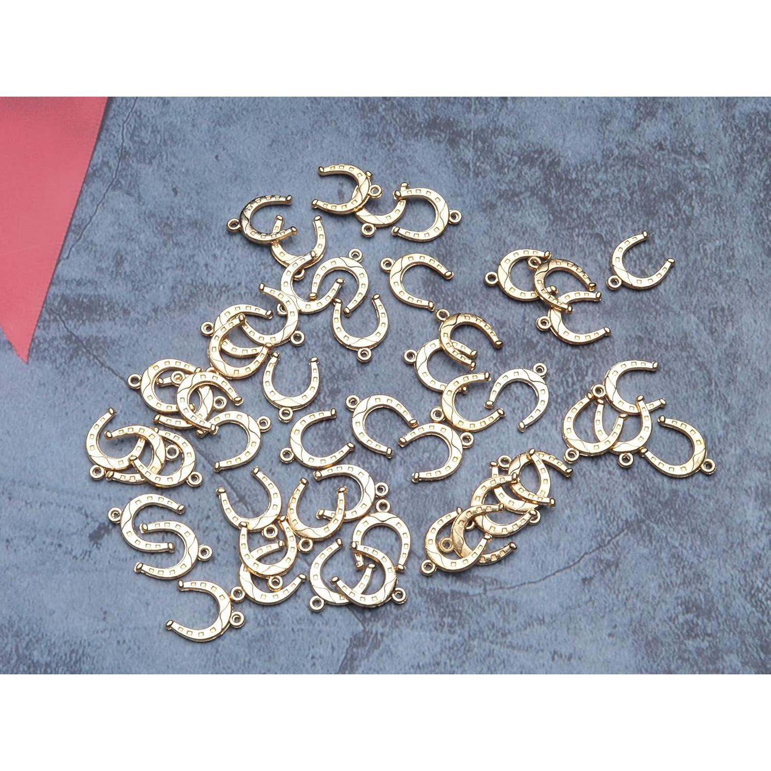 50 Charms de Herradura Metálicos Ruwado para Joyería DIY
