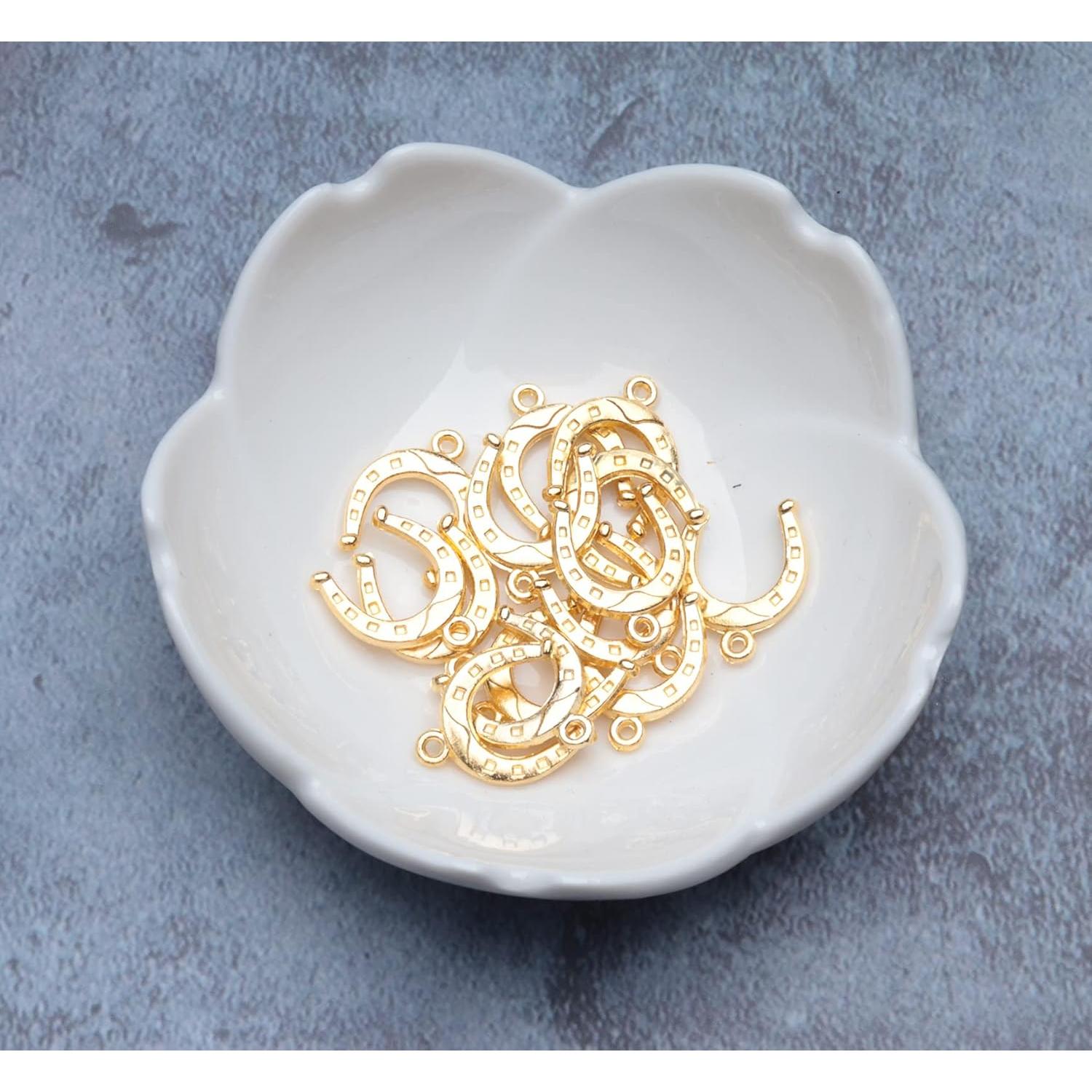 50 Charms de Herradura Metálicos Ruwado para Joyería DIY