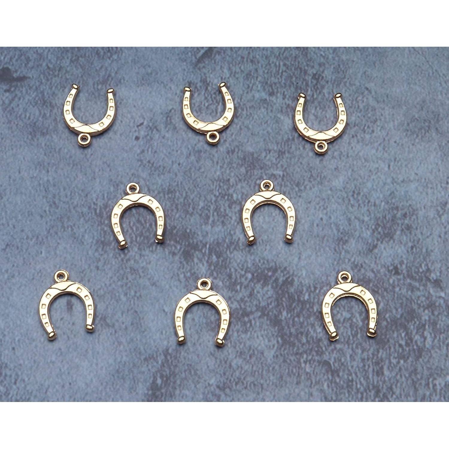 50 Charms de Herradura Metálicos Ruwado para Joyería DIY