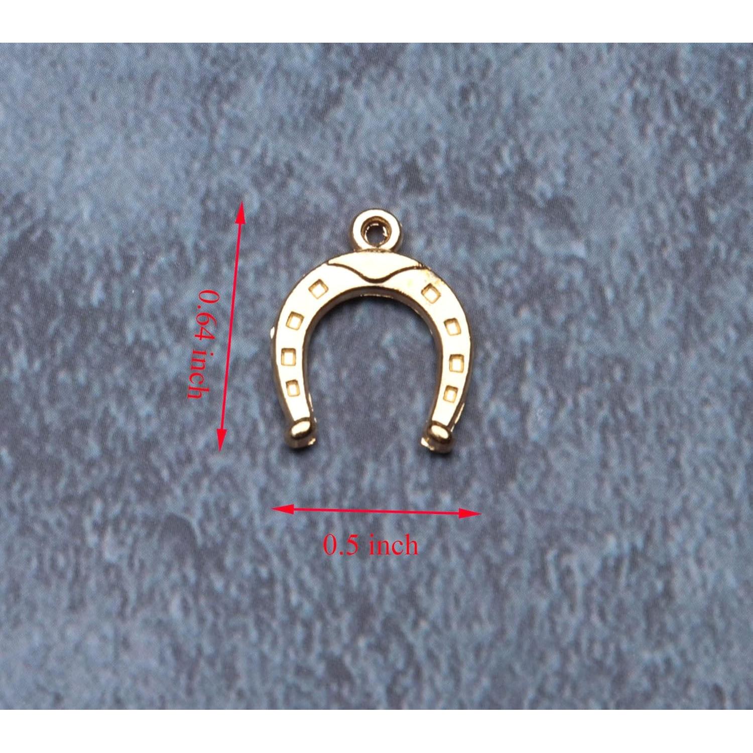 50 Charms de Herradura Metálicos Ruwado para Joyería DIY