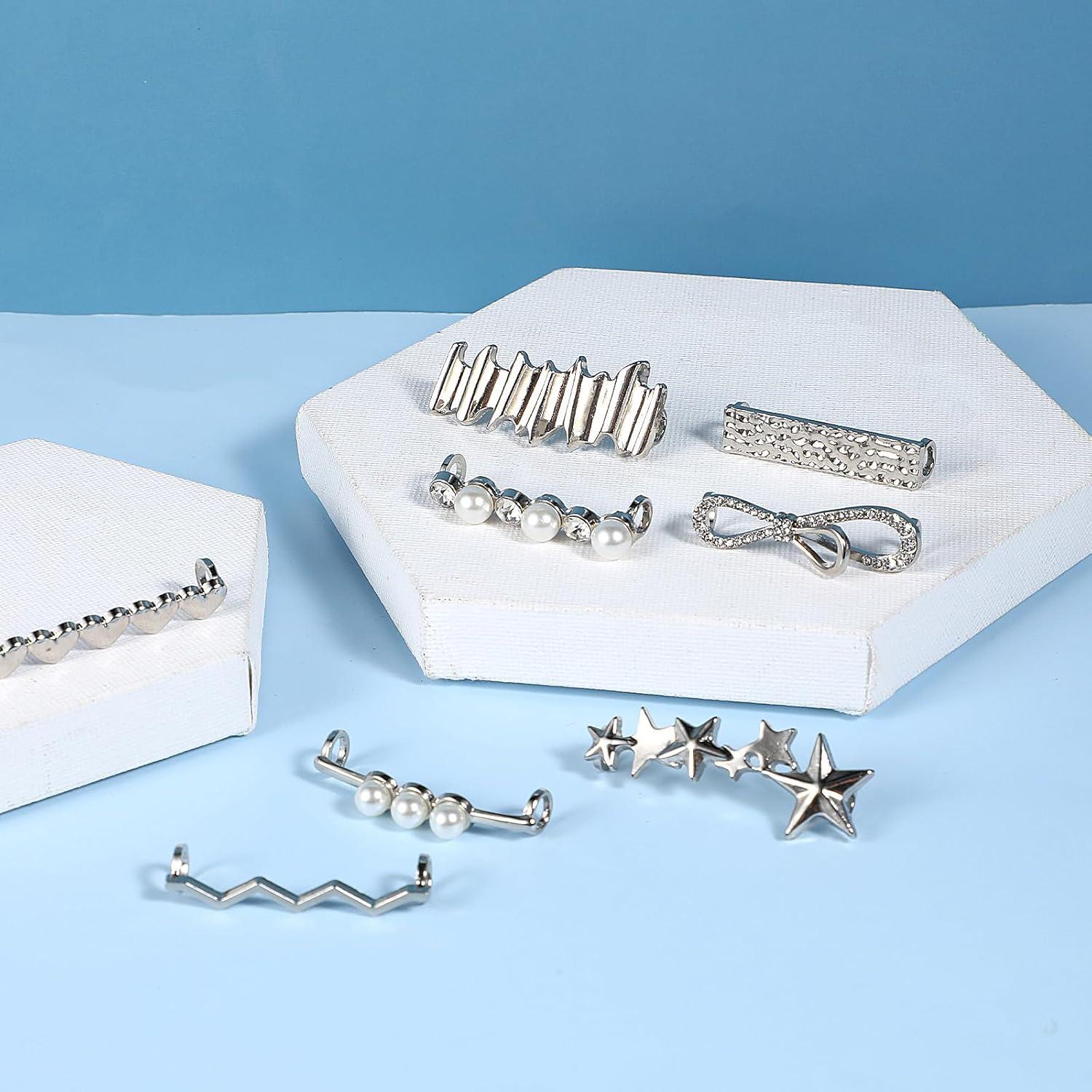 Encantos para Cordones de Zapatillas Cobee - 16 Piezas Plata