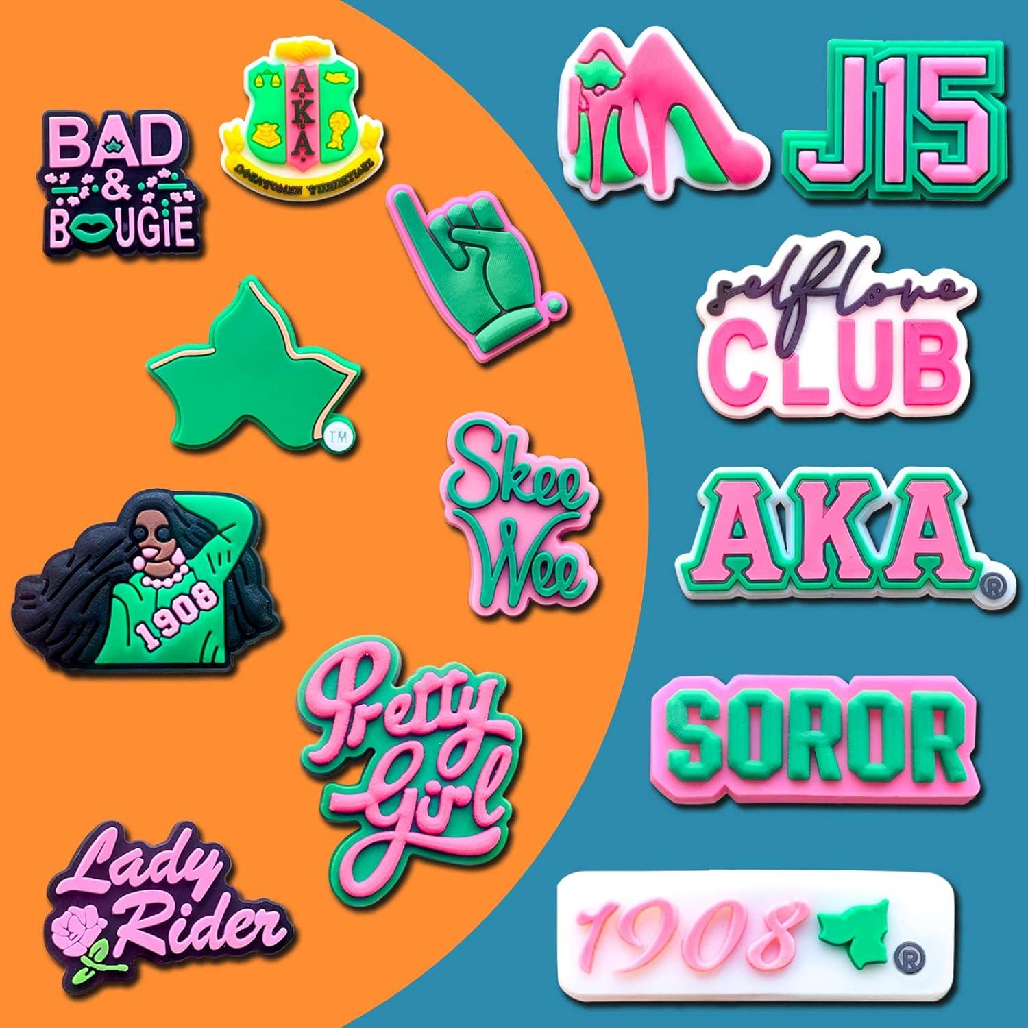 Encantos de Decoración para Zapatos Clog Chionwen 14 Piezas Rosa