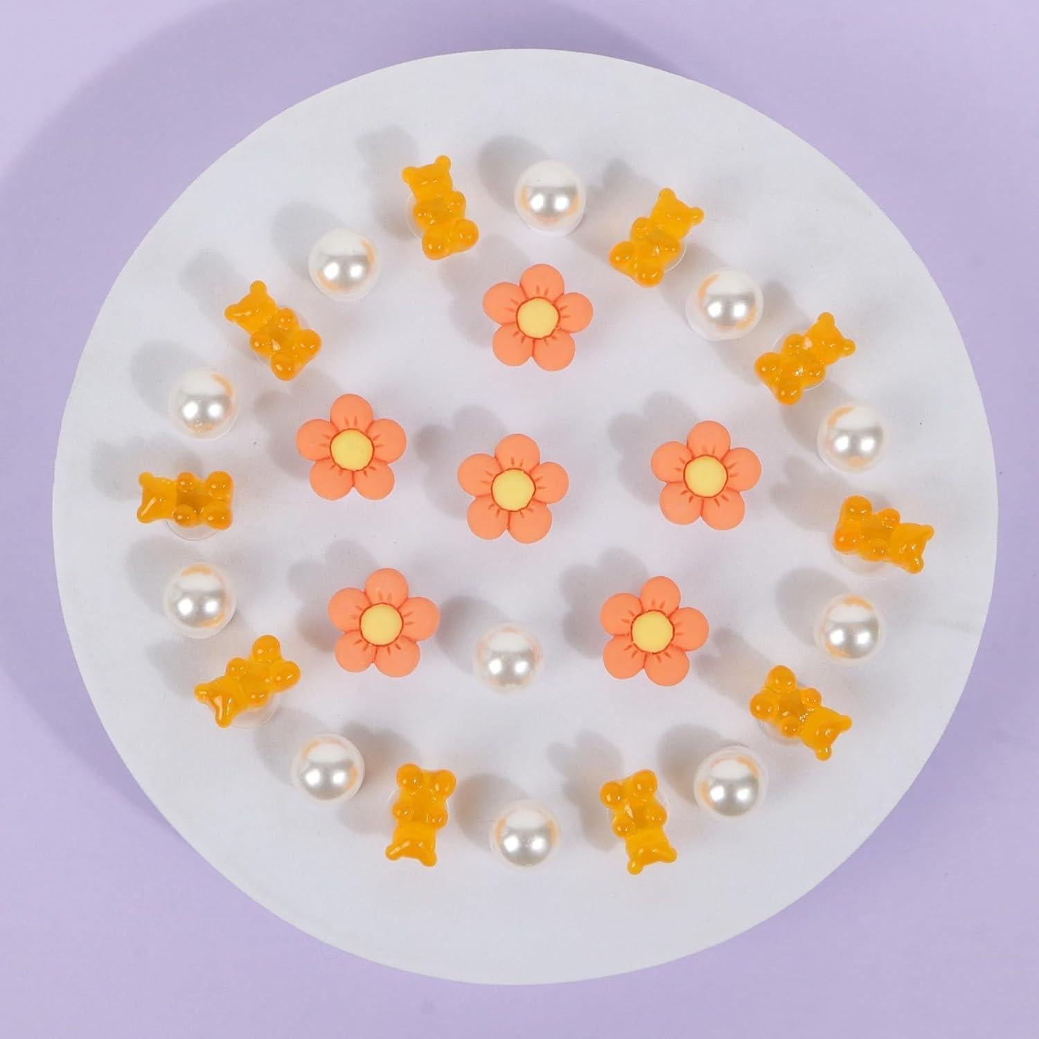 Encantos para Zapatos de Mujer WharFlag - 27 Piezas Coloridas