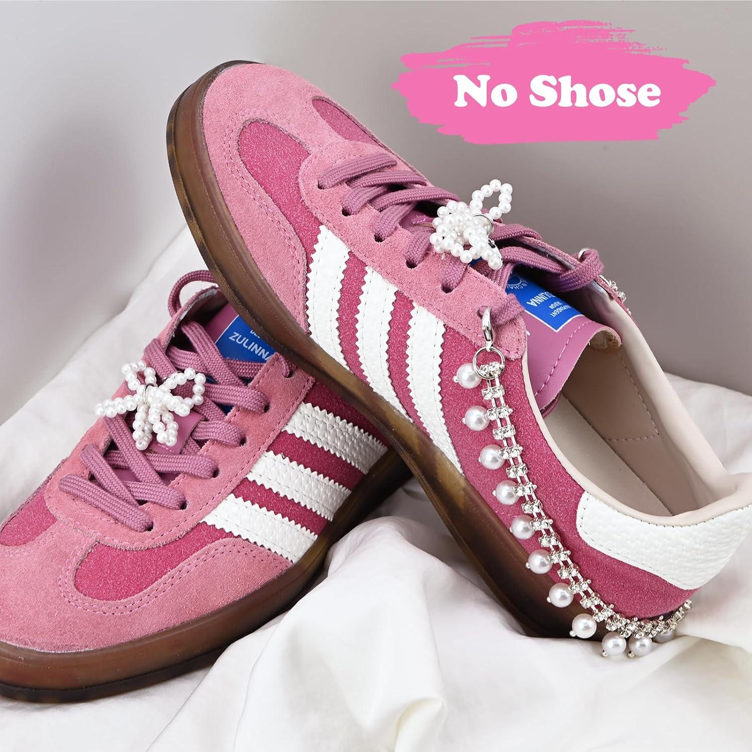 4 Piezas Cadena de Zapato SDIDVIEXPERT con Lazo de Perla