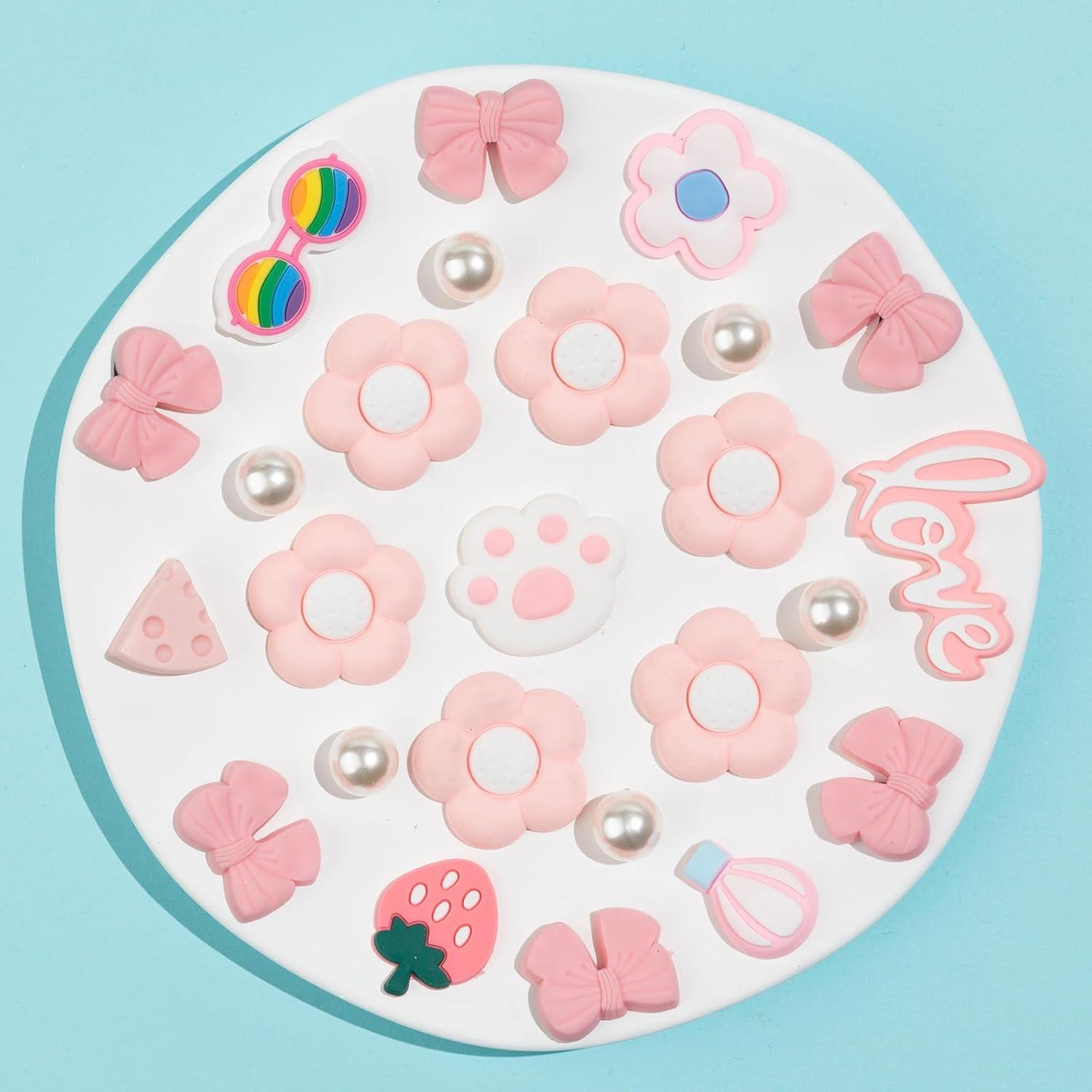 Encantadores de Zapatos para Niñas y Mujeres - 25 Piezas DIY Coloridos