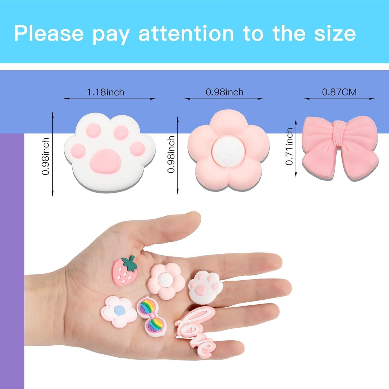 Encantadores de Zapatos para Niñas y Mujeres - 25 Piezas DIY Coloridos