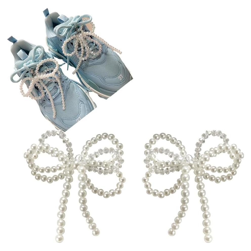 Encantos de Zapato con Lazos de Perlas Liu Jun - 2 Pcs