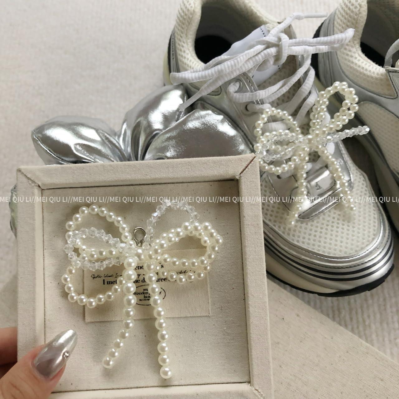 Encantos de Zapato con Lazos de Perlas Liu Jun - 2 Pcs