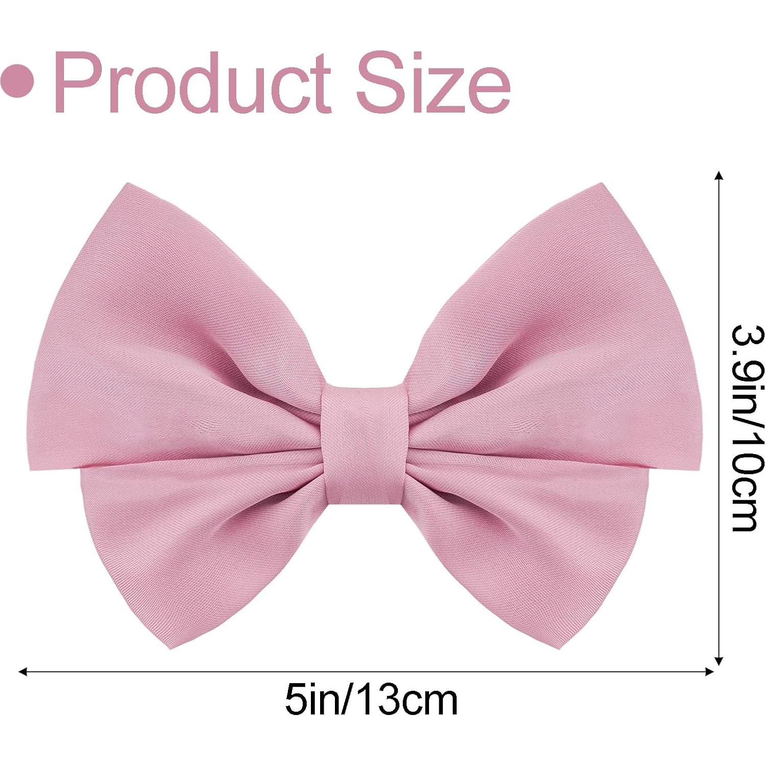 Clips de Zapato de Satén Rosa Haakong - 2 Pcs Lazo Elegante