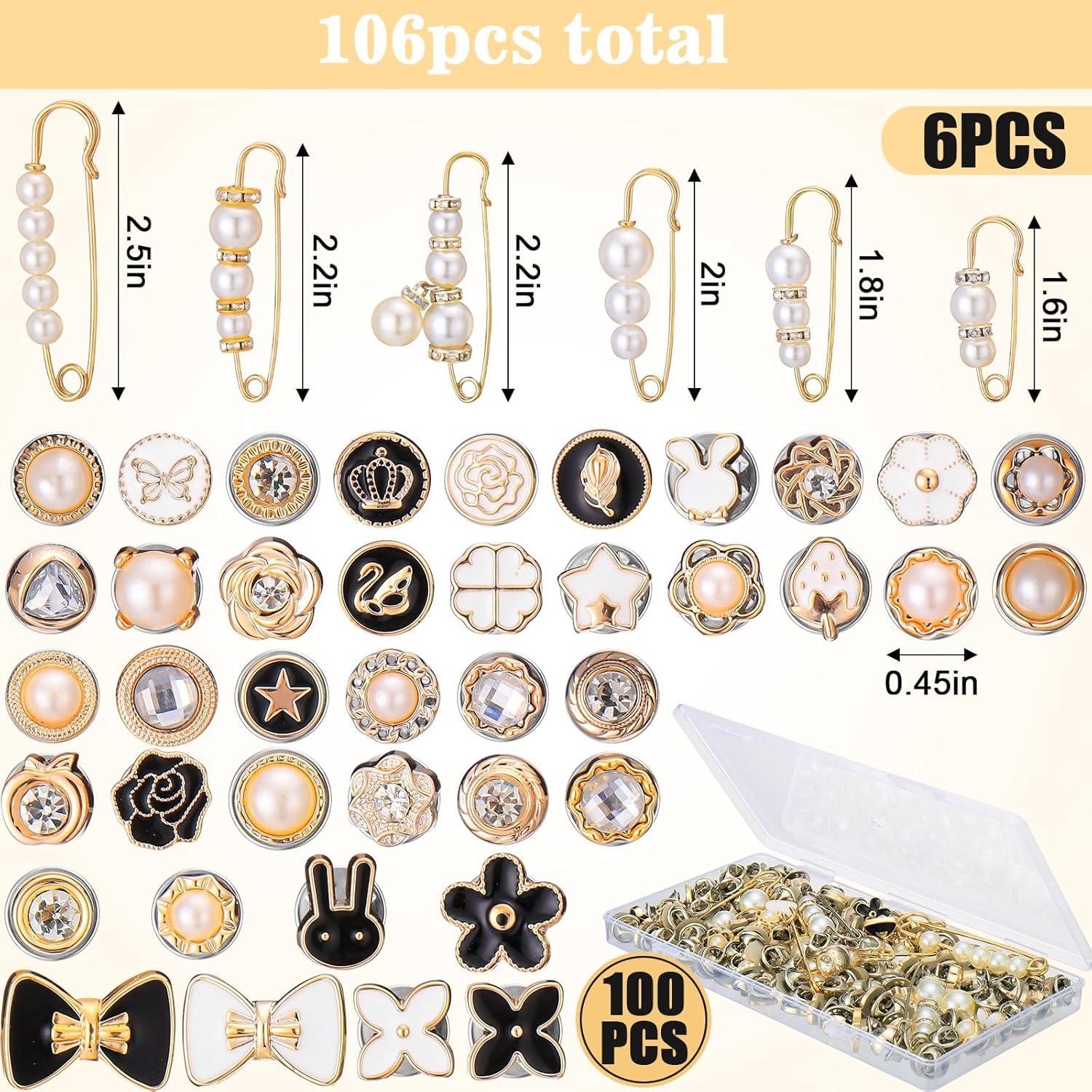 Encantos para Zapatos AIERSA - Set de 106 Pins Elegantes
