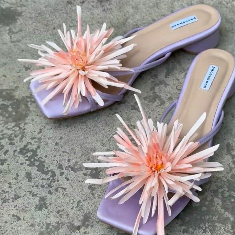 Clips de Zapato con Flores TYATVS 2 Pcs Naranja 9cm