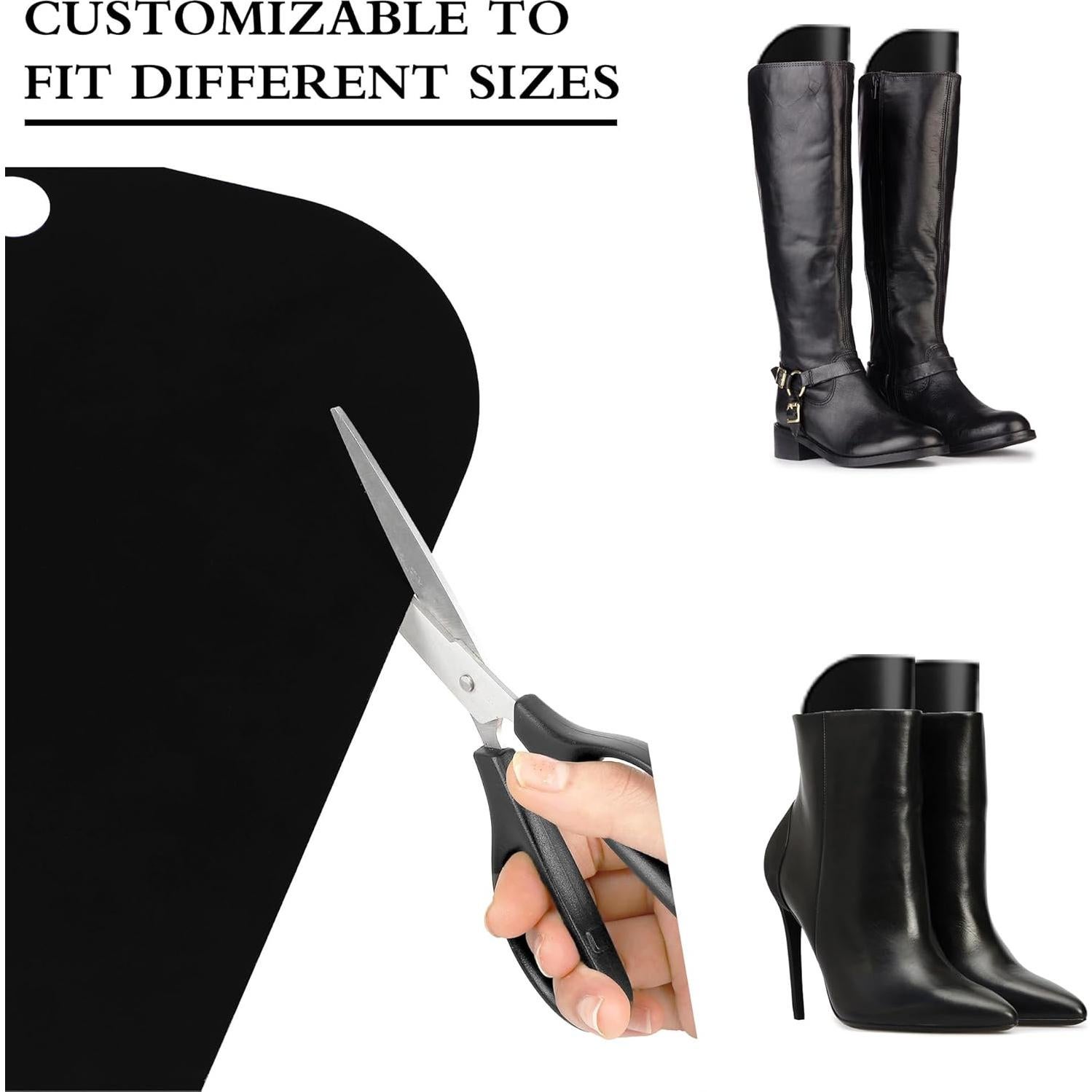 Soportes para Botas URATOT 12 Hojas Reutilizables PVC Negro