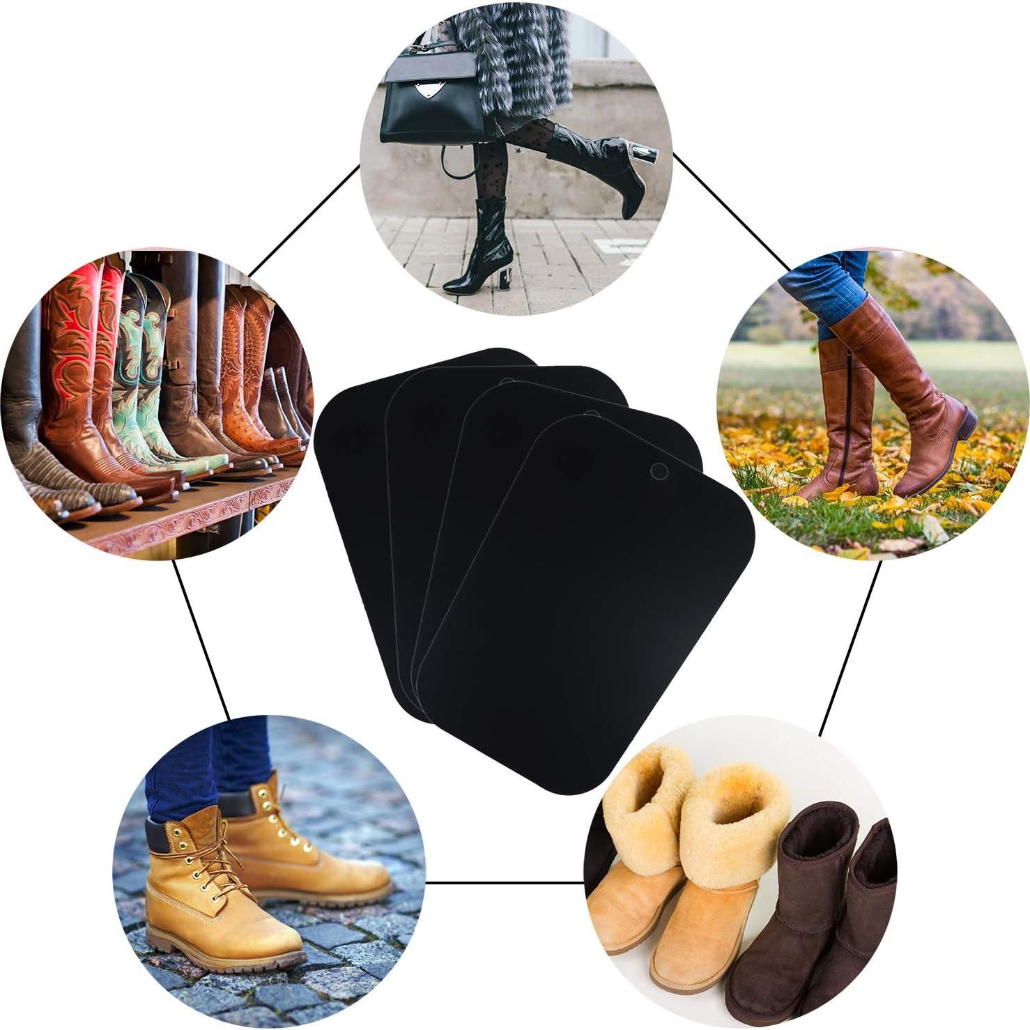 Soportes para Botas URATOT 12 Hojas Reutilizables PVC Negro